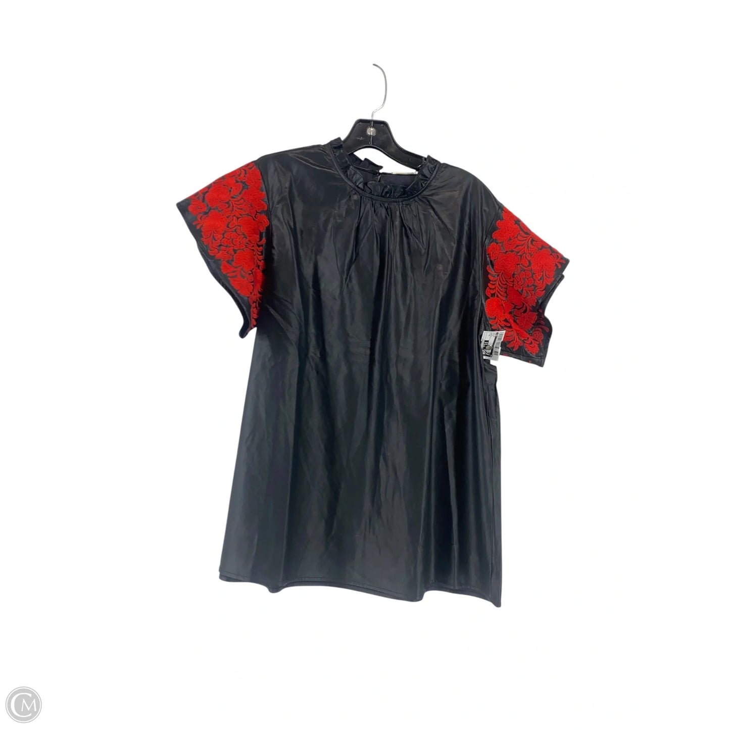Top Short Sleeve By Cmb In Black, Size: M