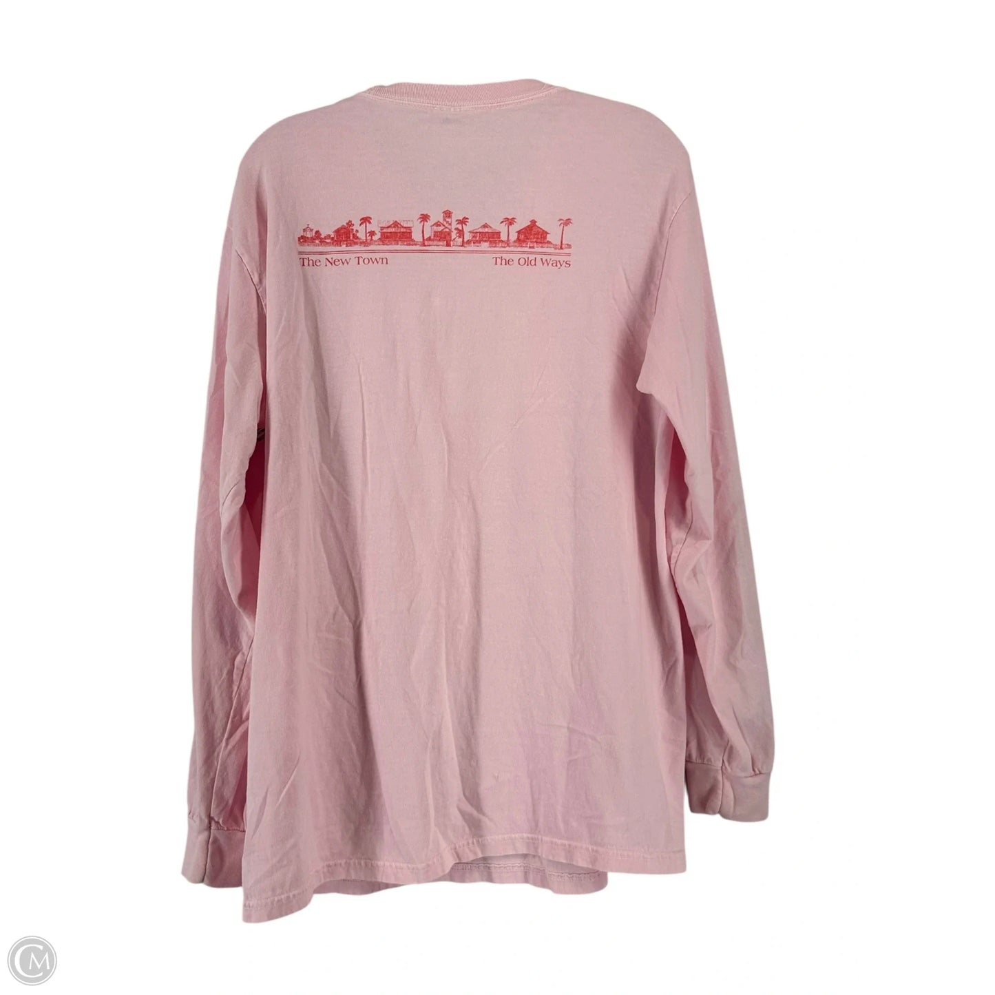 Top Long Sleeve By Comfort Colors In Pink, Size: L