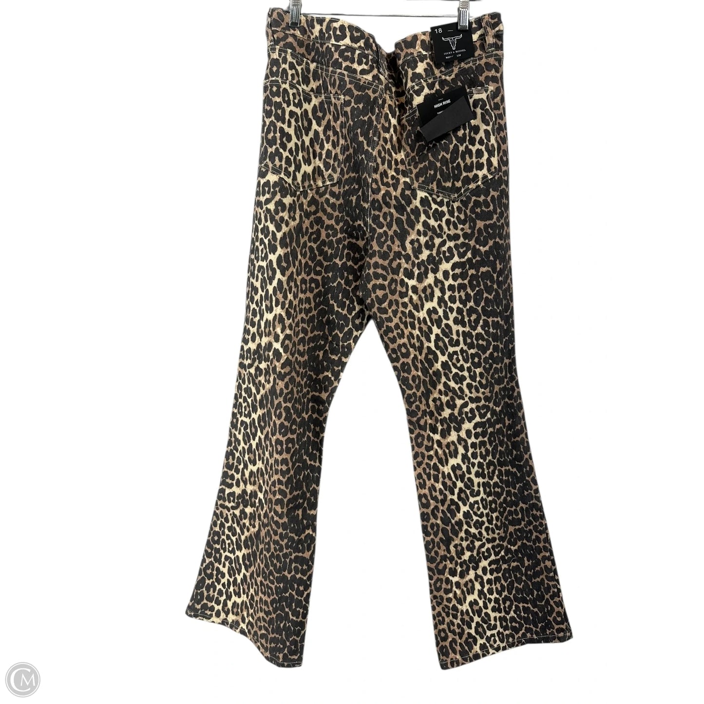 Jeans Flared By Lucky & Blessed In Animal Print, Size: 18