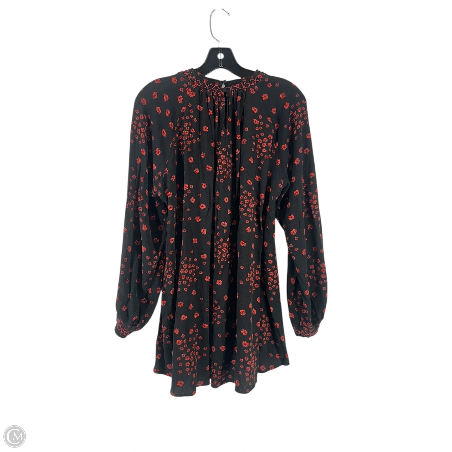 Top Long Sleeve By Free People In Black & Red, Size: L