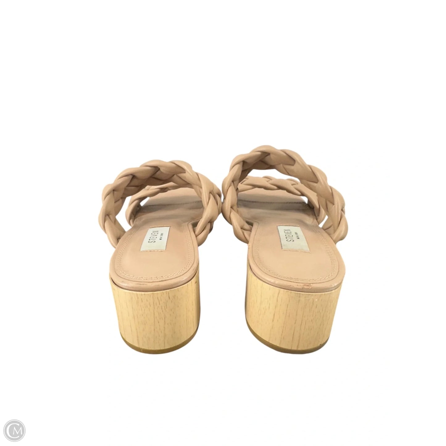 Sandals Heels Block By Clothes Mentor In Tan, Size: 8.5