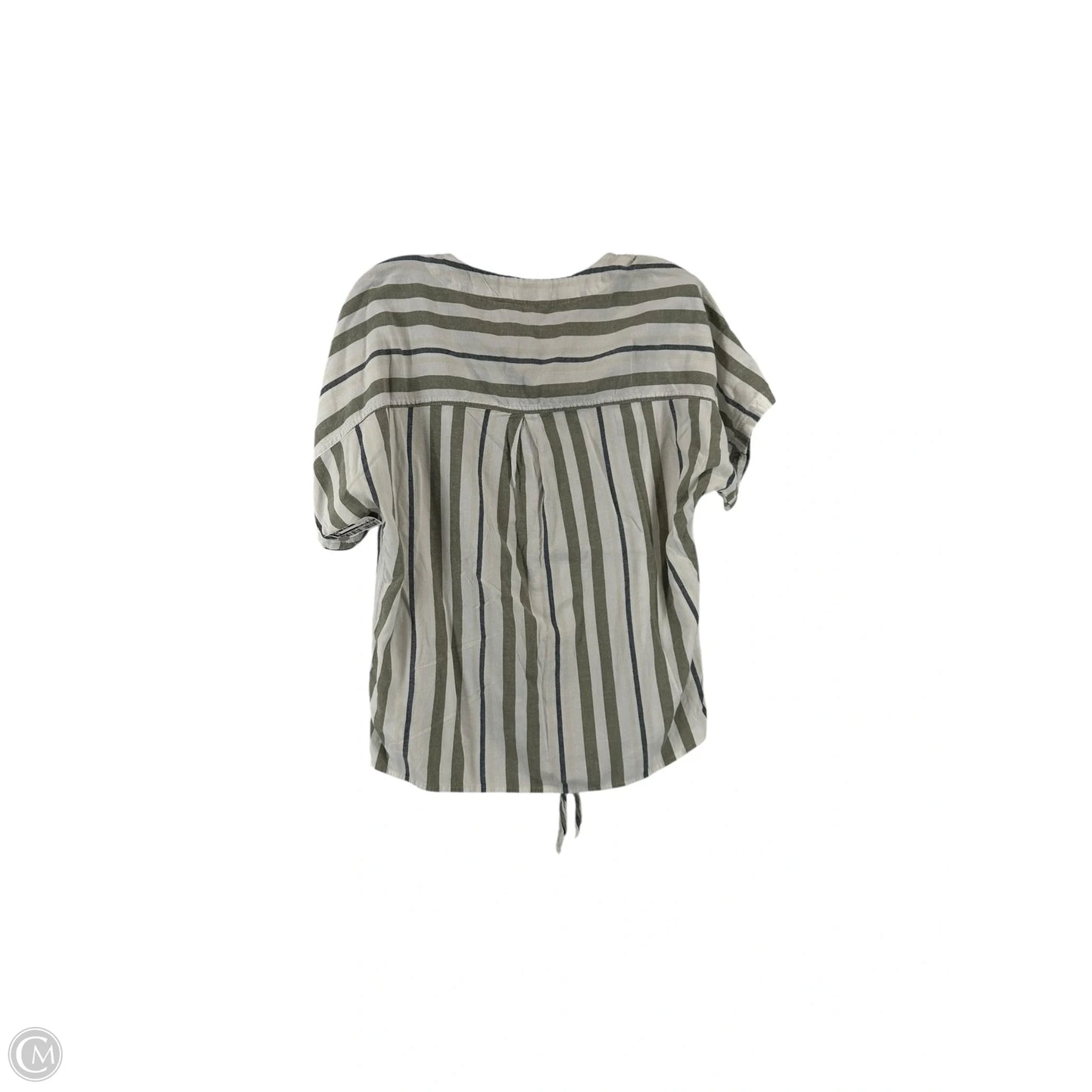 Top Short Sleeve By Time And Tru In Green & Tan, Size: S