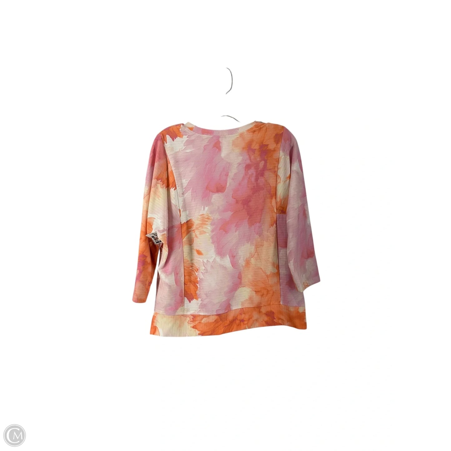 Top 3/4 Sleeve By West Bound In Orange & Pink, Size: S