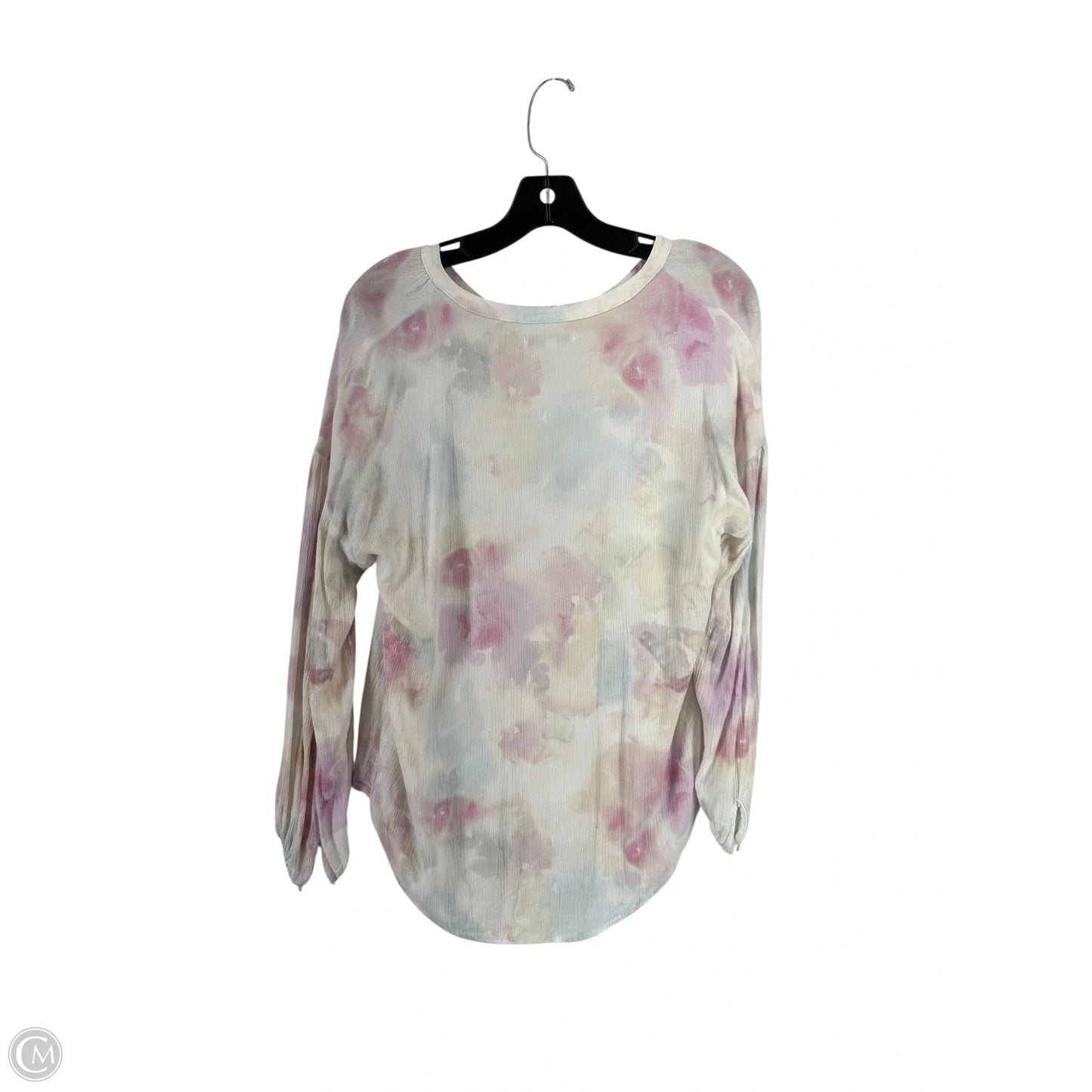 Top Long Sleeve By Z Supply In Pink & White, Size: S