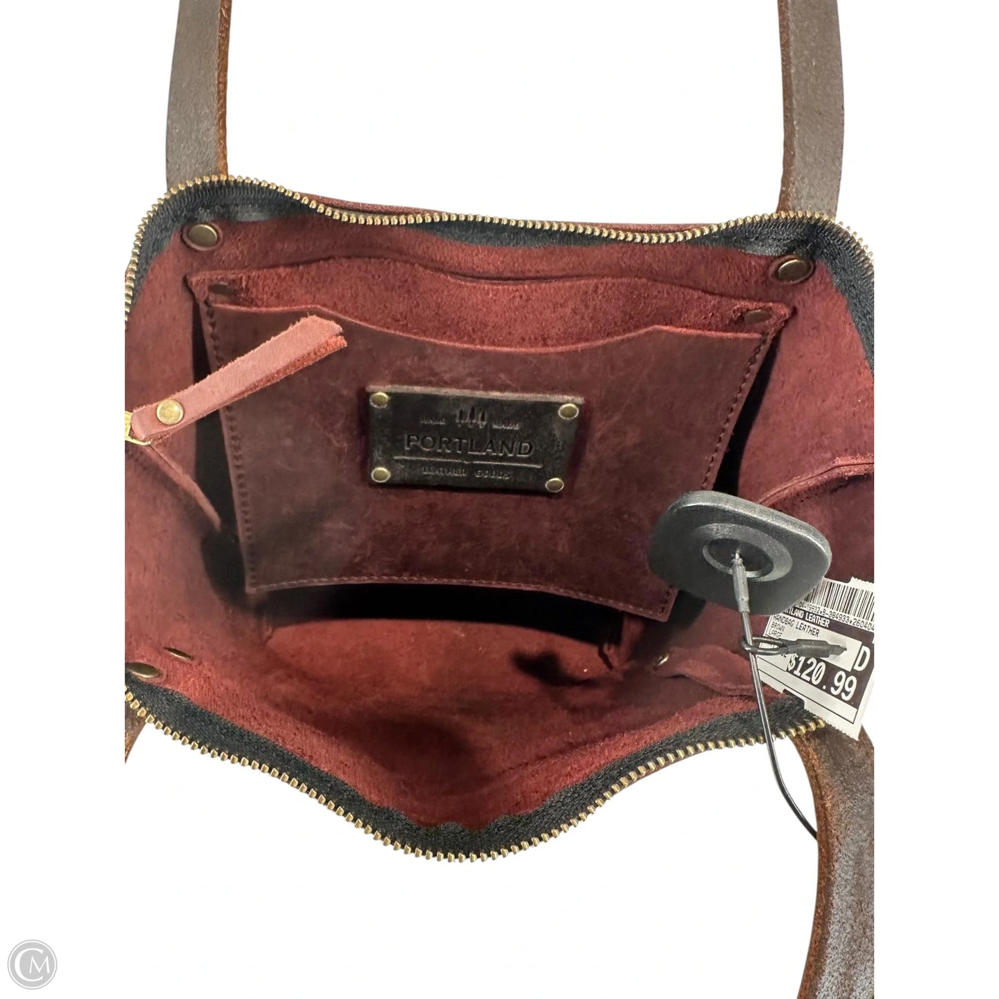 Handbag Leather By Portland Leather, Size: Large