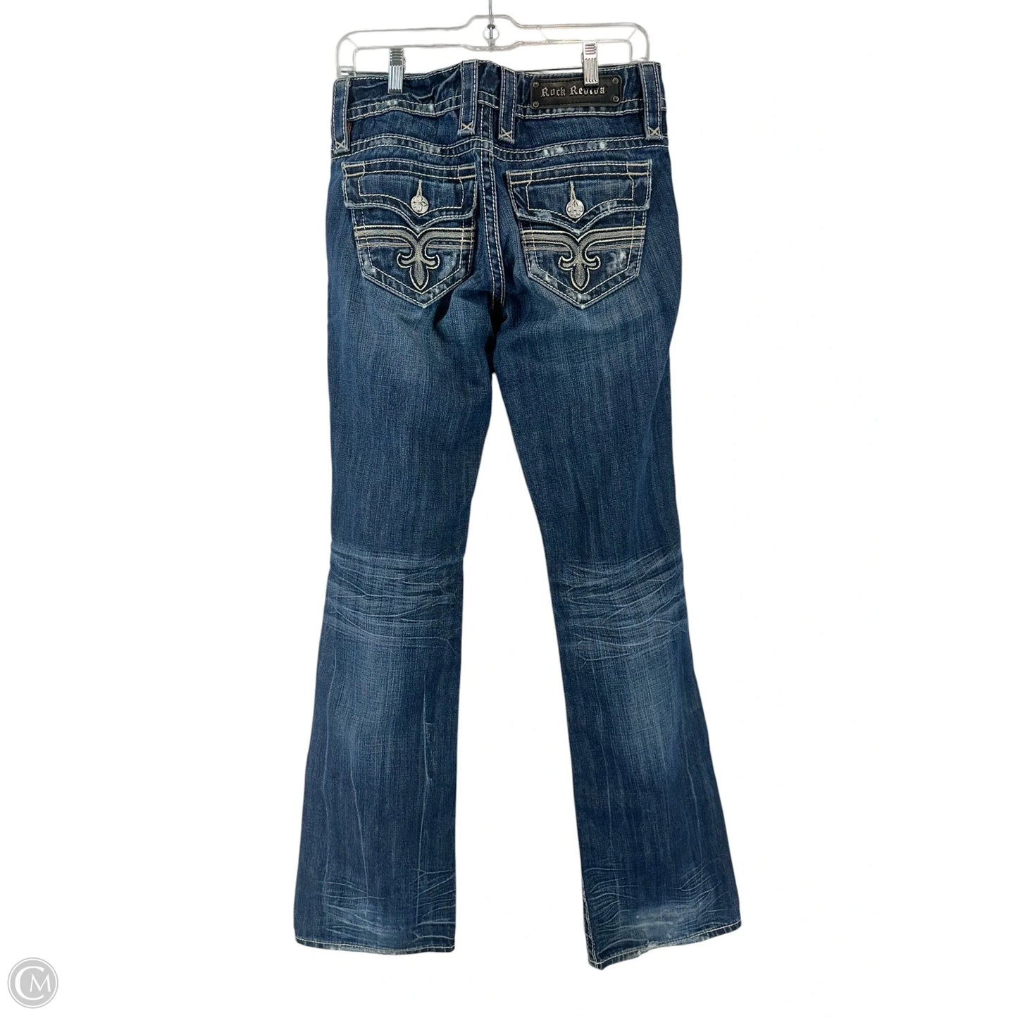 Jeans Boot Cut By Rock Revival In Blue Denim, Size: 8