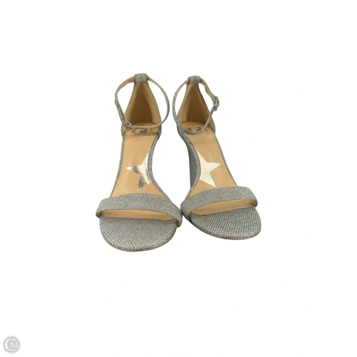 Shoes Heels Stiletto By Gianni Bini In Silver, Size: 8