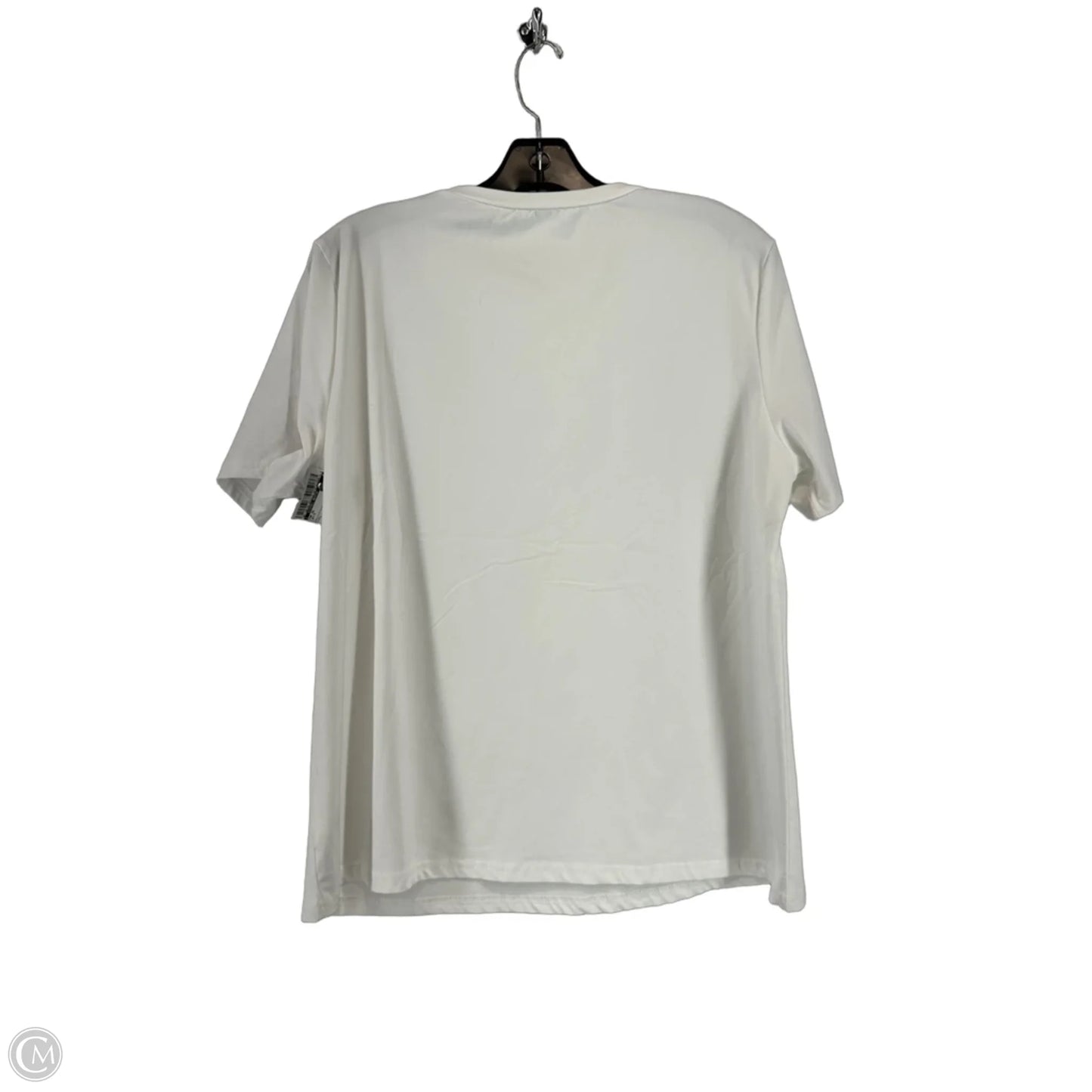 Top Short Sleeve By Clothes Mentor In White, Size: L