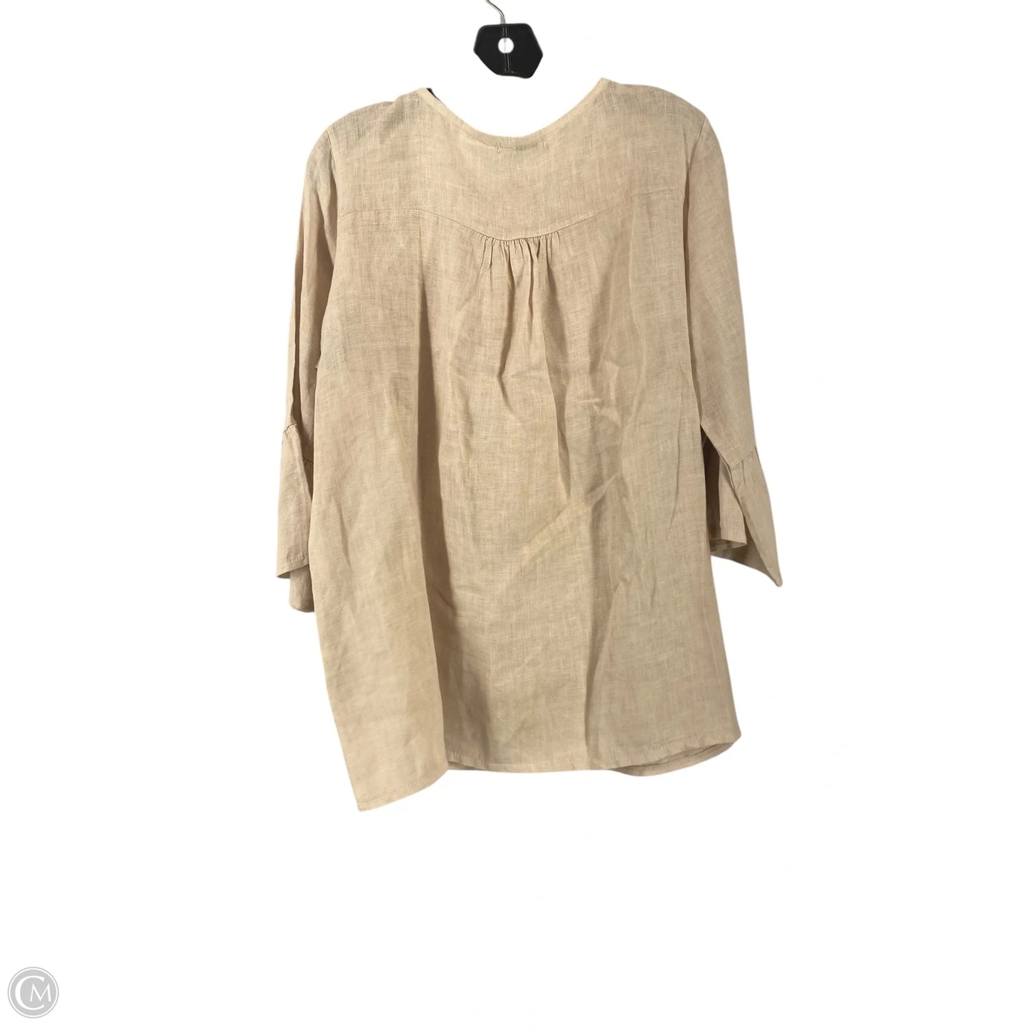 Top 3/4 Sleeve By Clothes Mentor In Tan, Size: M