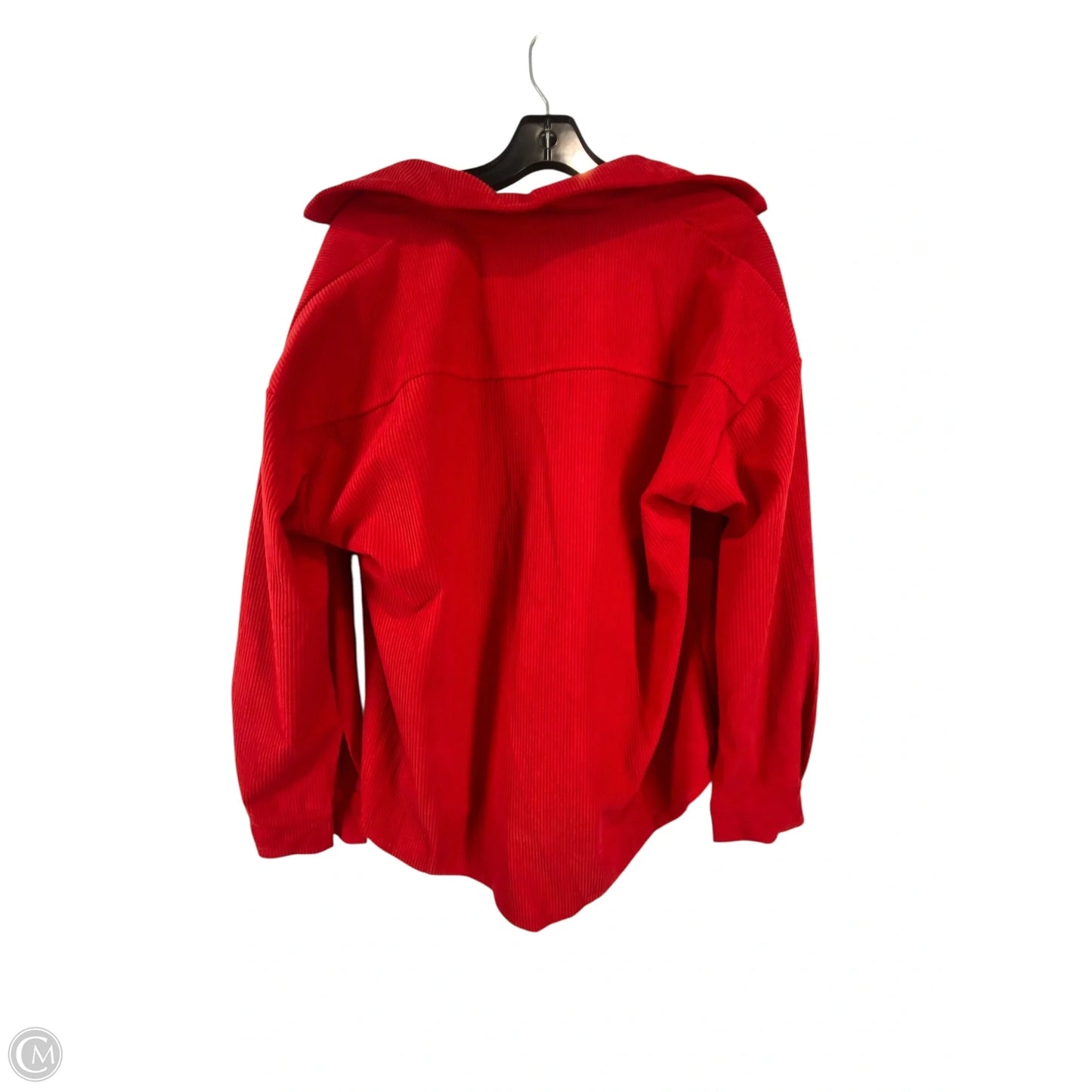 Jacket Shirt By Clothes Mentor In Red, Size: M