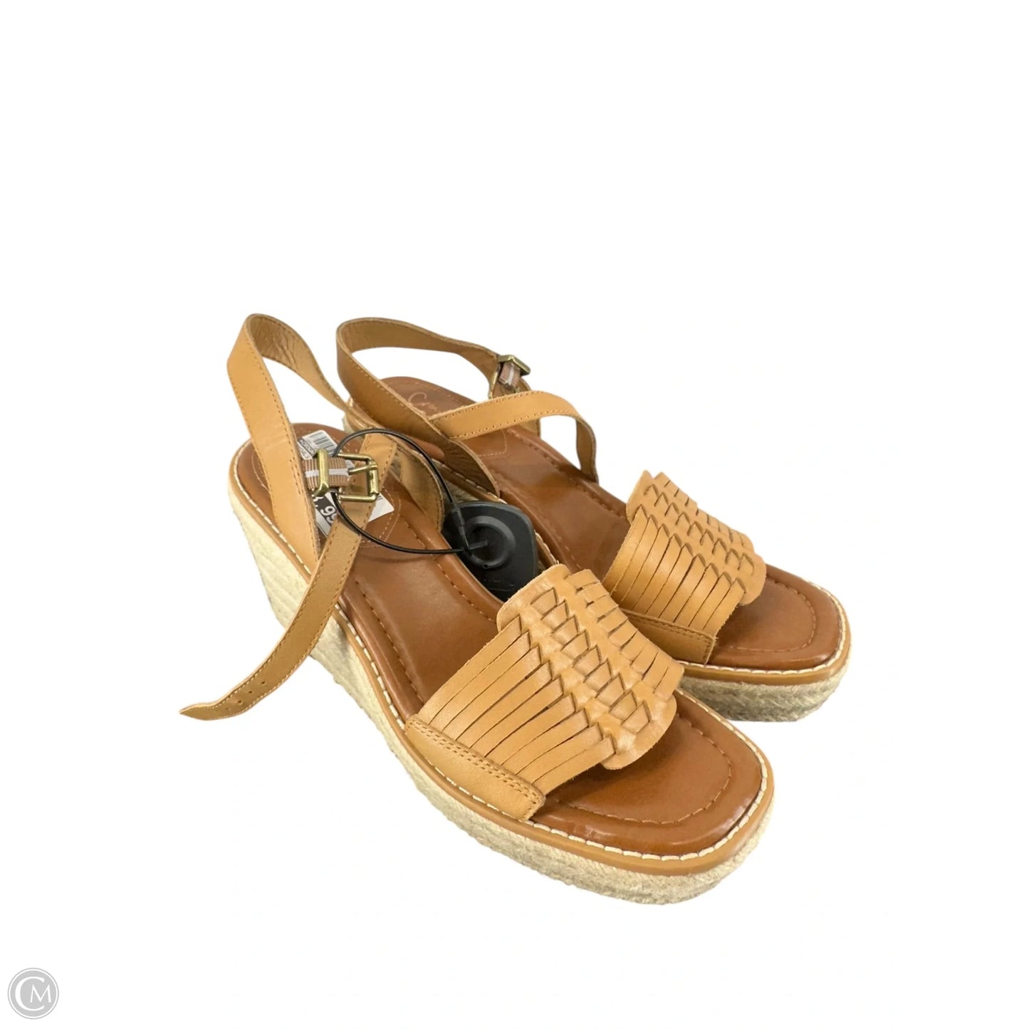 Sandals Heels Wedge By Crown Vintage In Brown, Size: 7