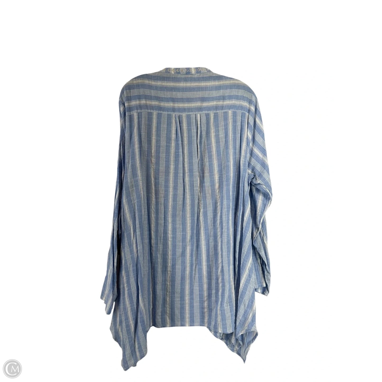 Tunic Long Sleeve By Andree By Unit In Blue, Size: 1x