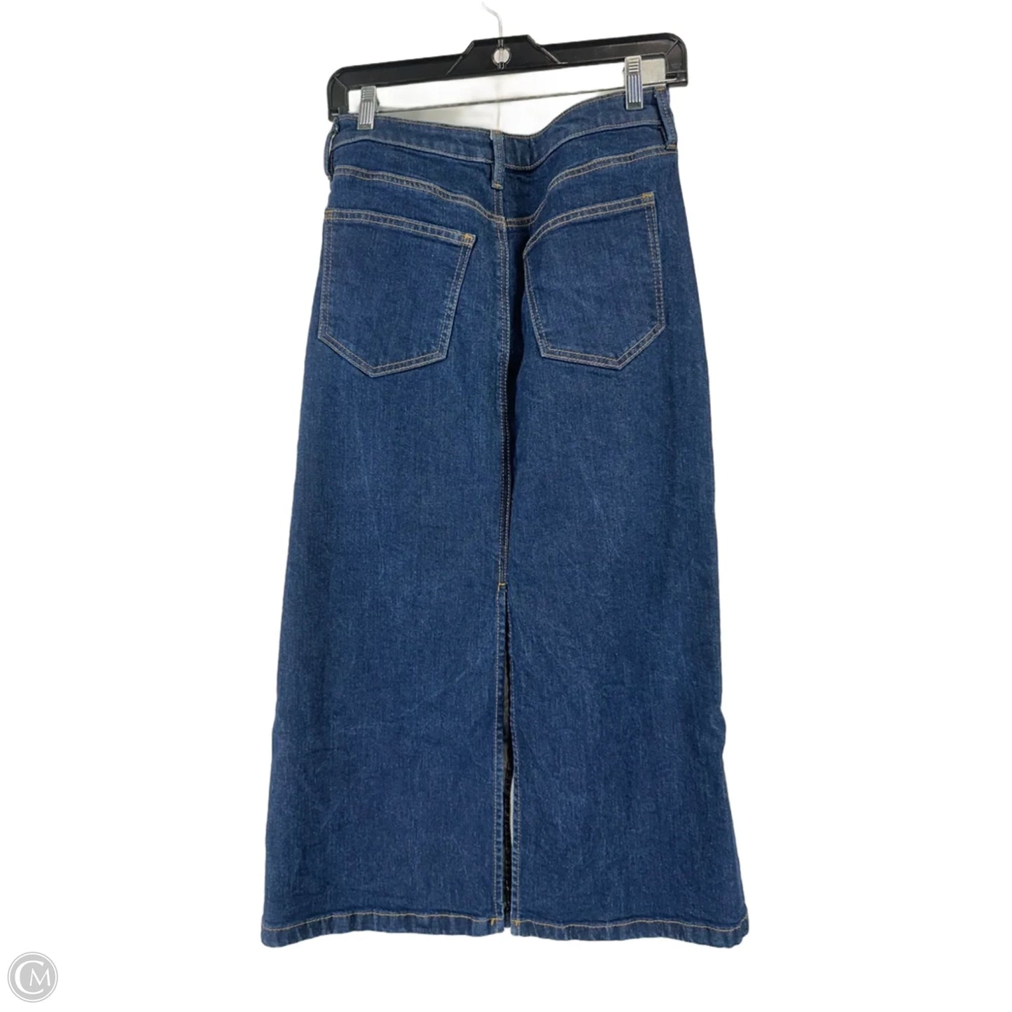 Skirt Midi By Ann Taylor In Blue Denim, Size: 6