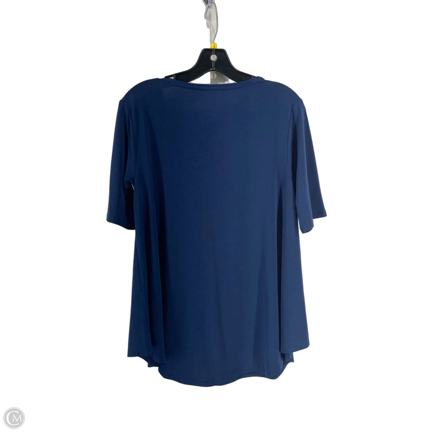 Top Short Sleeve By Chicos In Navy, Size: M