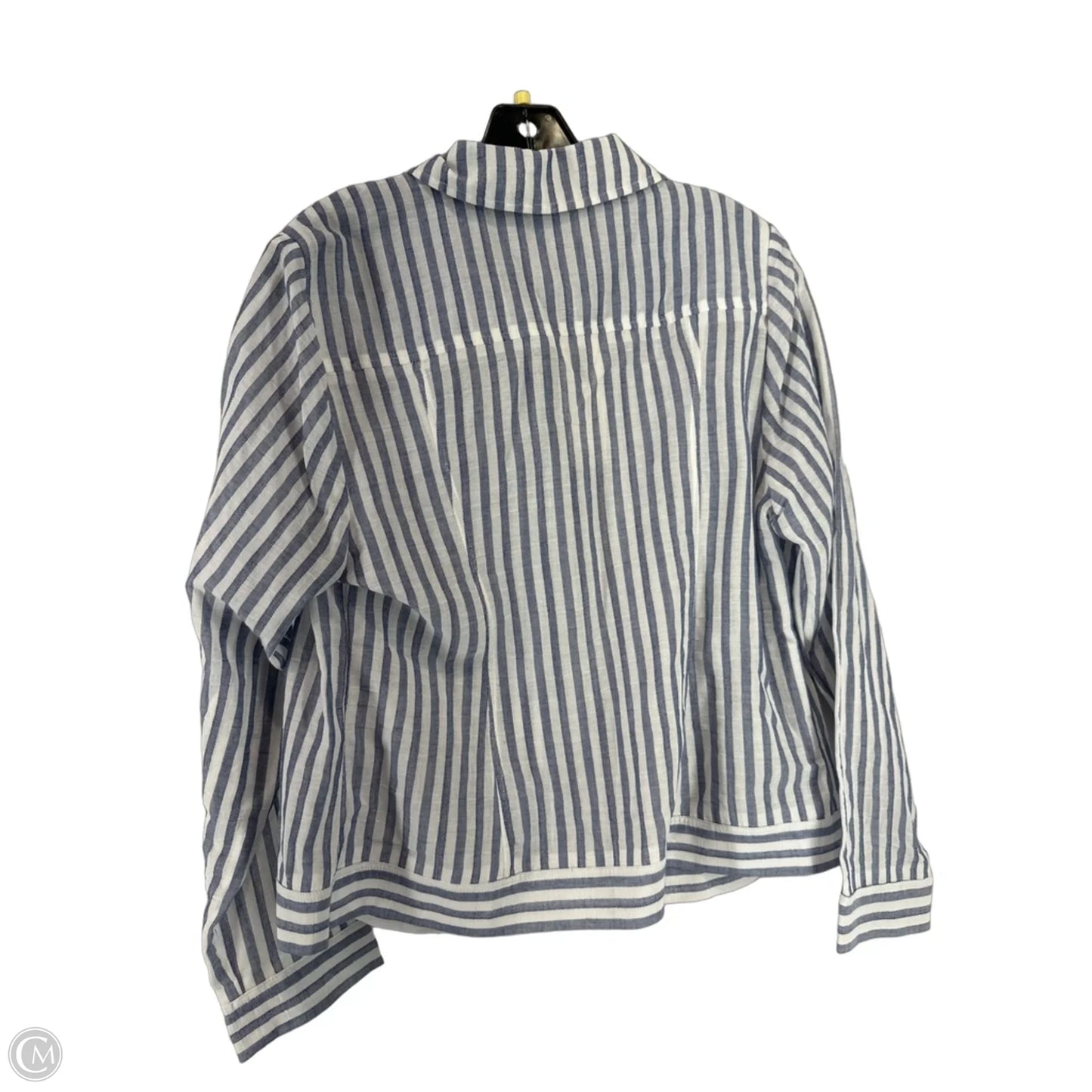 Top Long Sleeve By Chicos In Striped Pattern, Size: 8