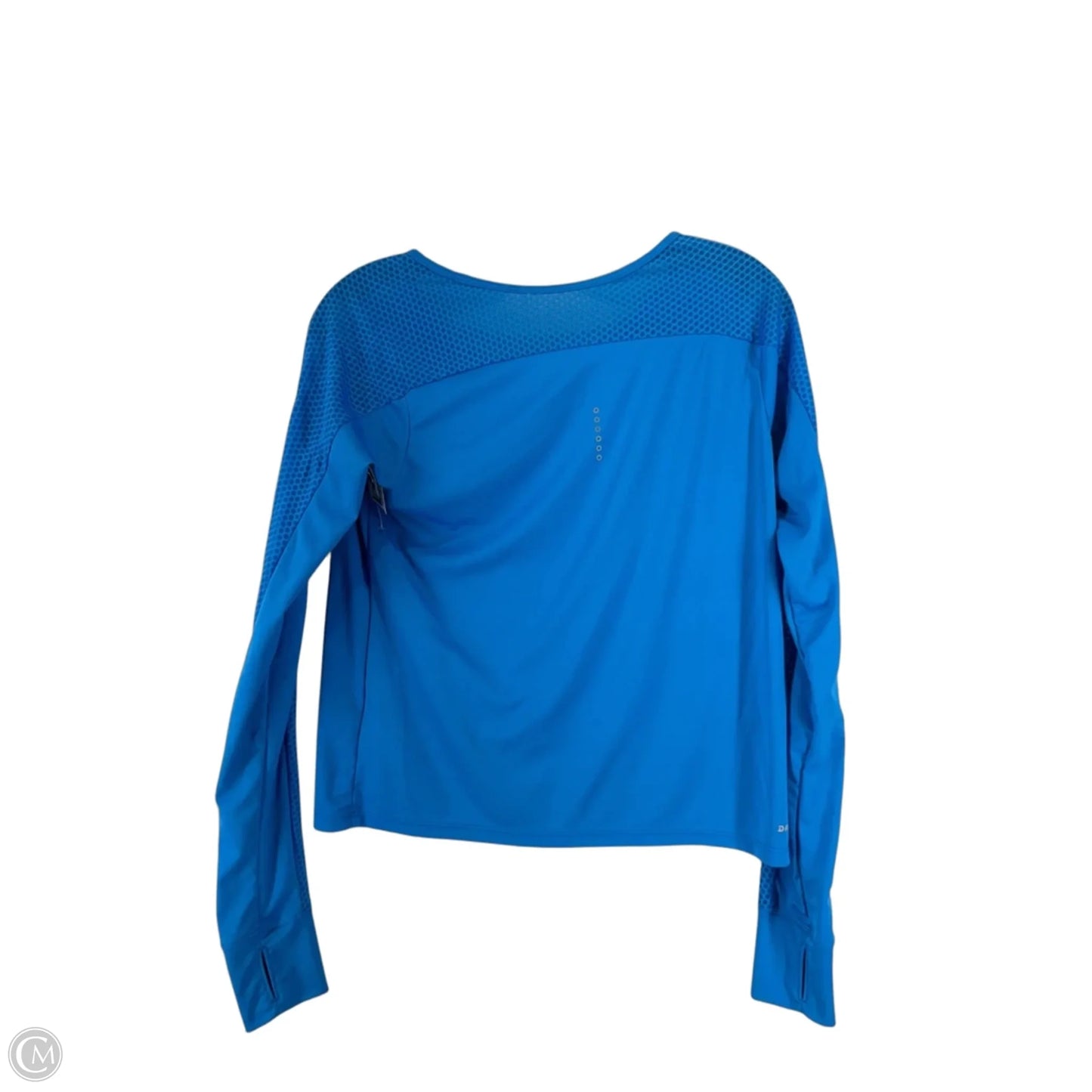Athletic Top Long Sleeve Collar By Nike Apparel In Blue, Size: S