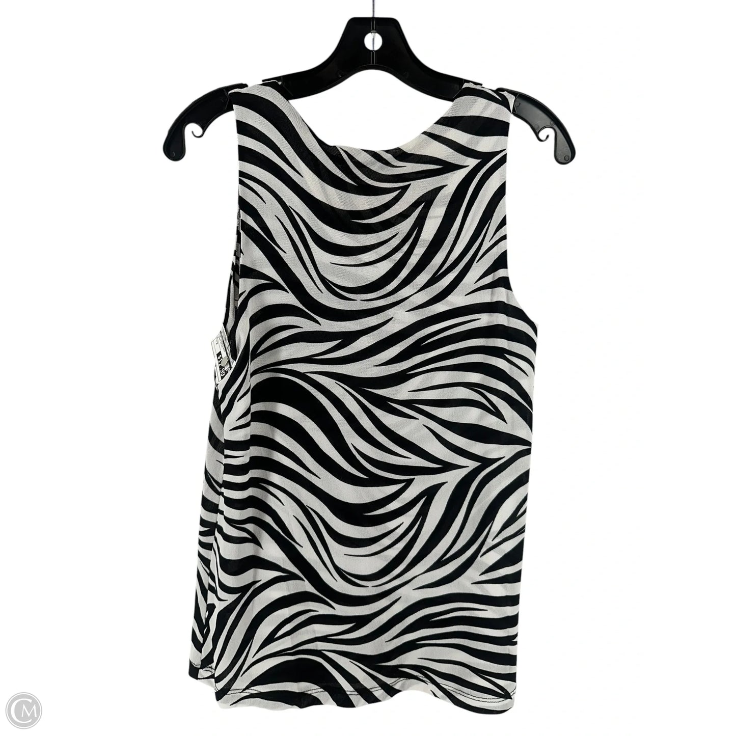 Top Sleeveless By Chicos In Zebra Print, Size: 2