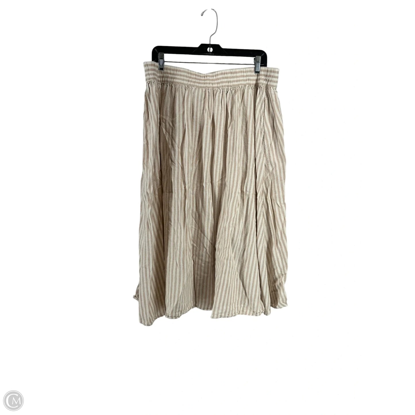 Skirt Midi By A New Day In Striped Pattern, Size: Xxl