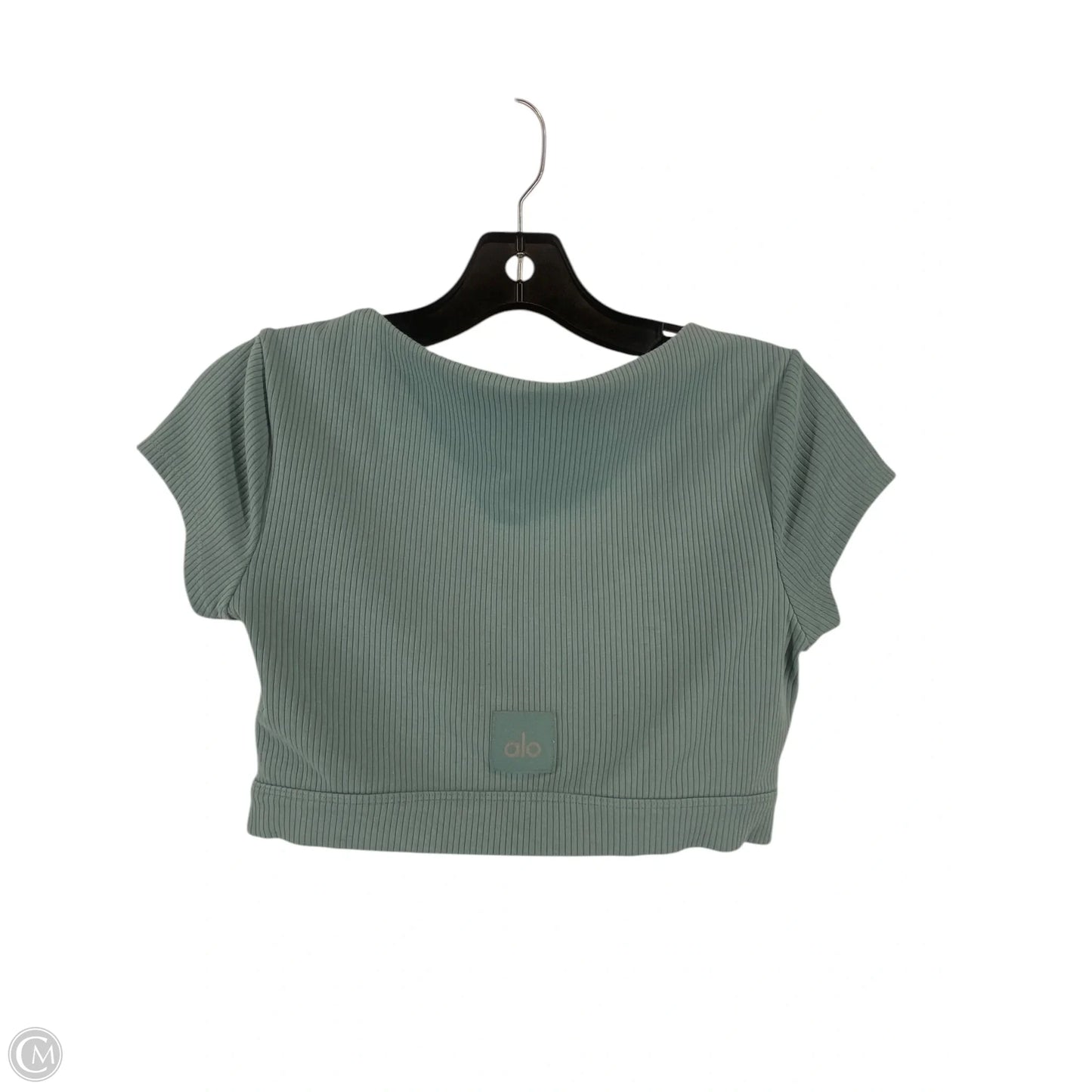 Athletic Top Short Sleeve By Alo In Teal, Size: M