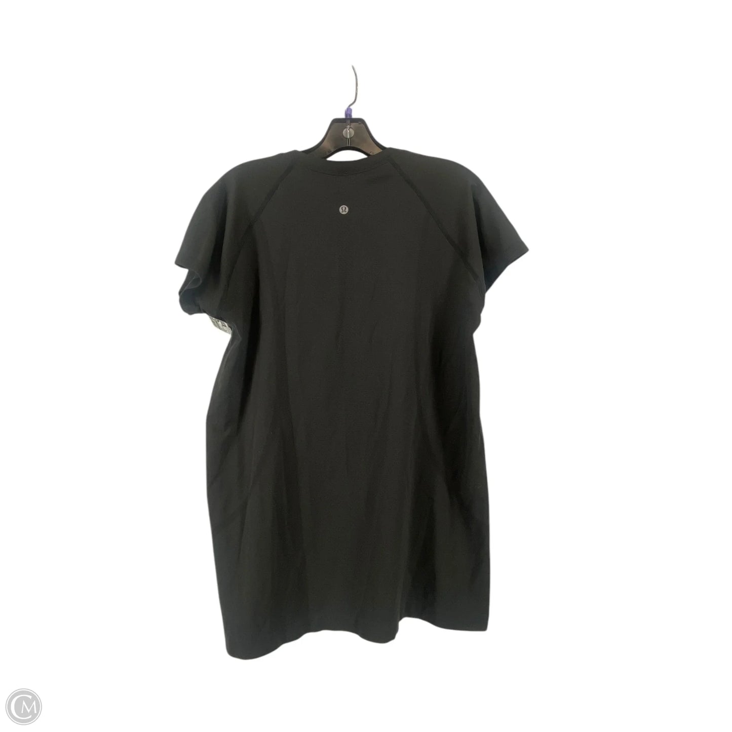 Athletic Top Short Sleeve By Lululemon In Black, Size: L