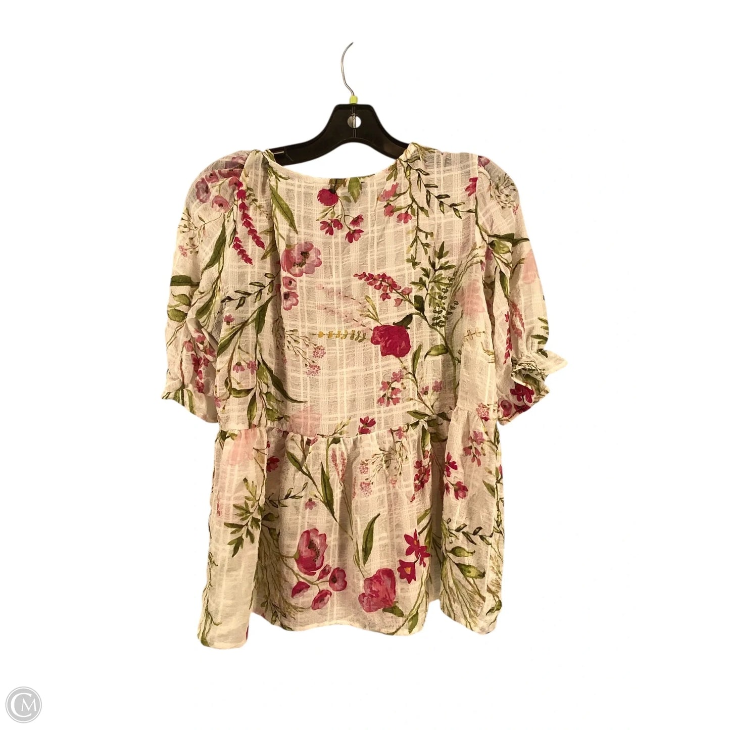 Top Short Sleeve By Cmc In Floral Print, Size: S