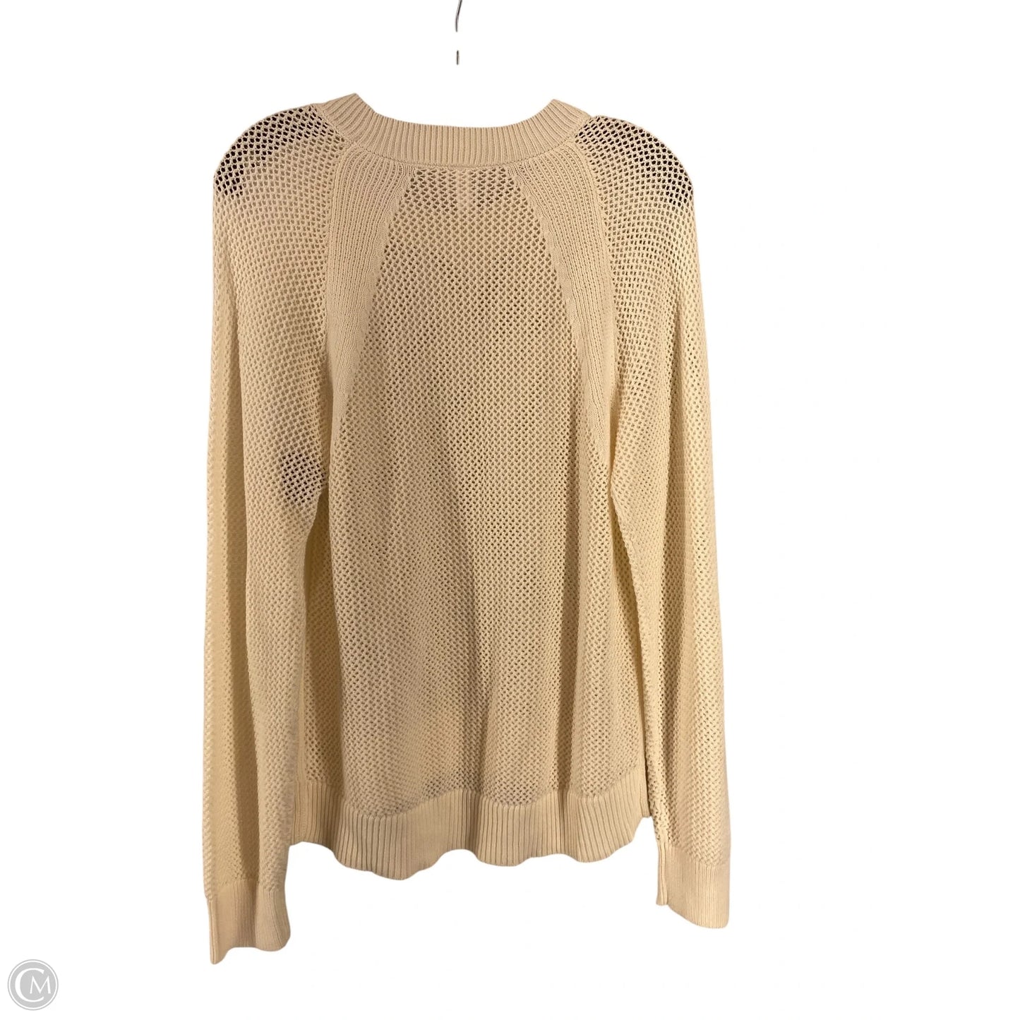 Top Long Sleeve By Stylus In Cream, Size: M