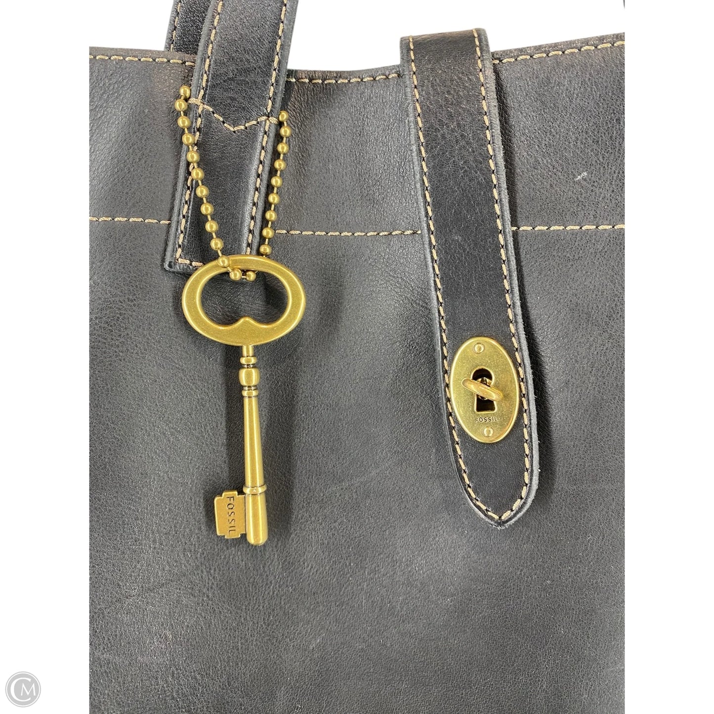 Tote Leather By Fossil, Size: Large