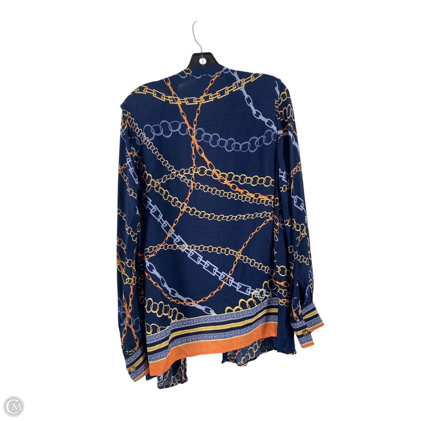 Top Long Sleeve By Democracy In Navy, Size: L