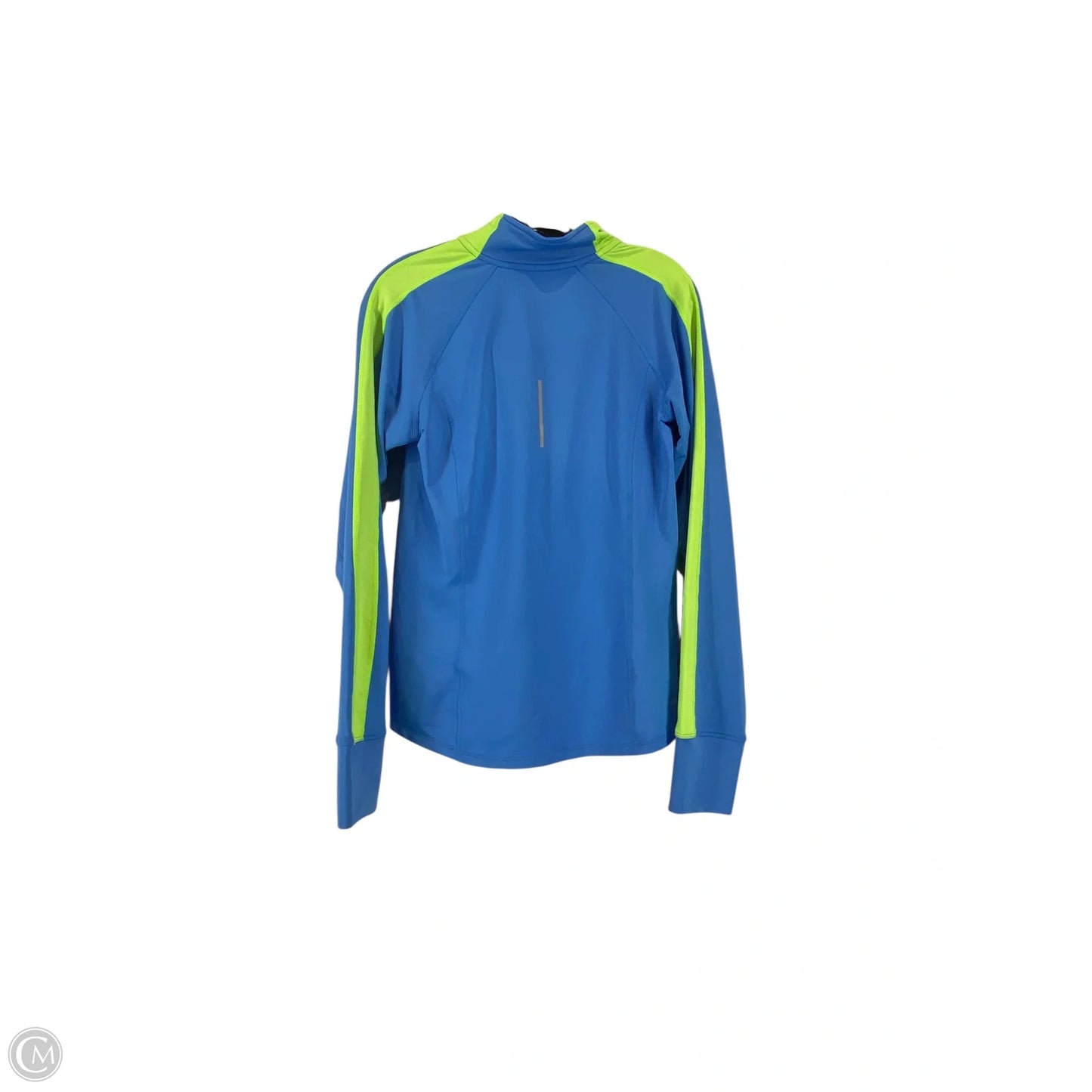 Athletic Top Long Sleeve Collar By Nike Apparel In Blue, Size: S