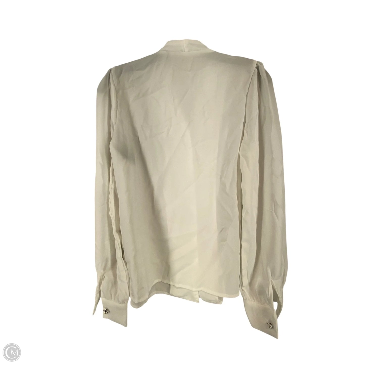 Top Long Sleeve By Cme In White, Size: S