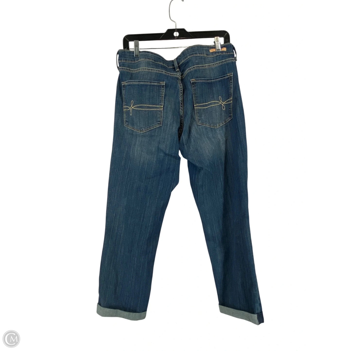 Jeans Cropped By Denizen By Levis In Blue Denim, Size: 14