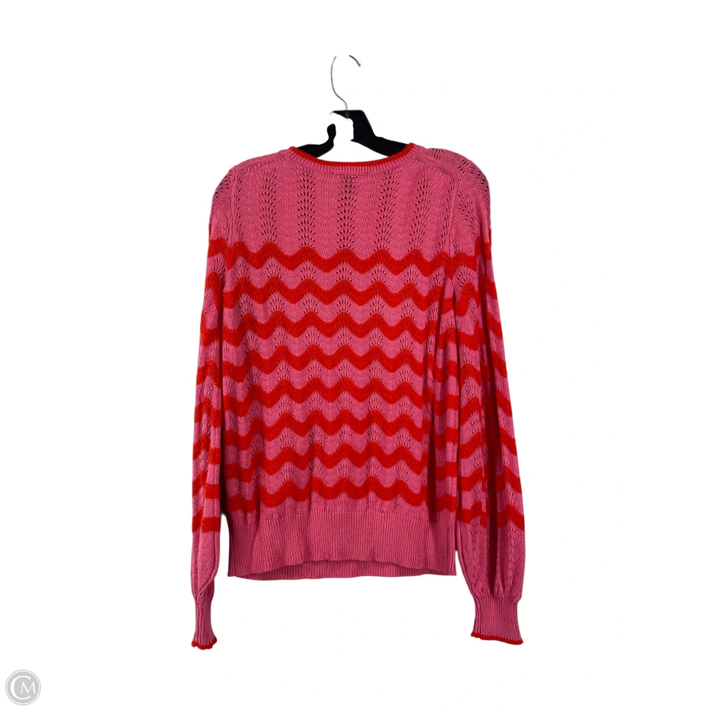 Top Long Sleeve By Ann Taylor In Pink & Red, Size: Xs