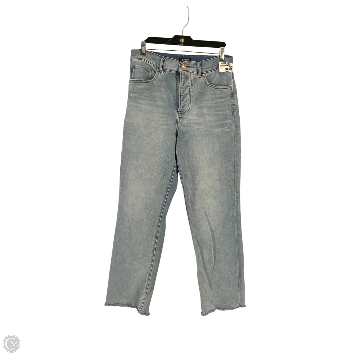 Jeans Straight By Express In Blue Denim, Size: 6