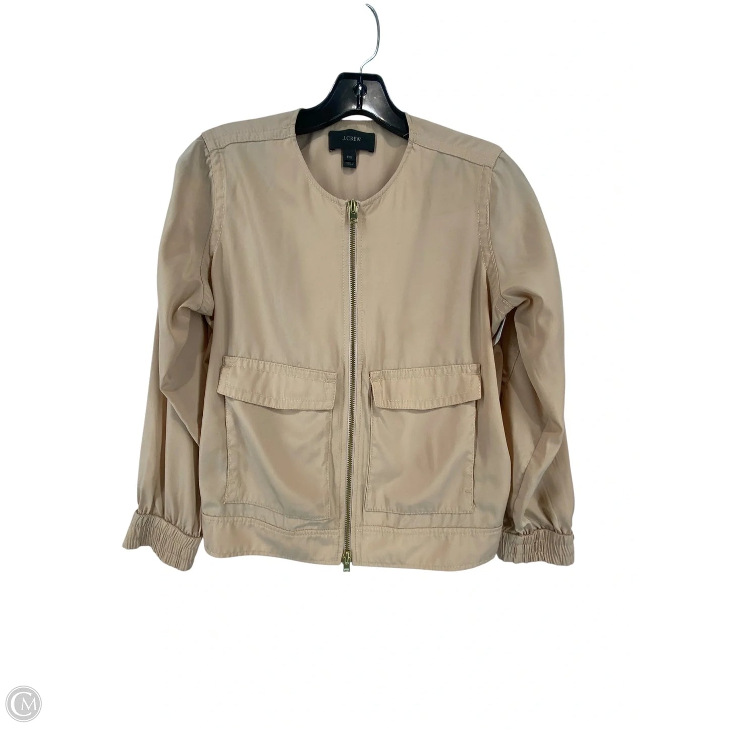 Jacket Windbreaker By J. Crew In Tan, Size: Xsp