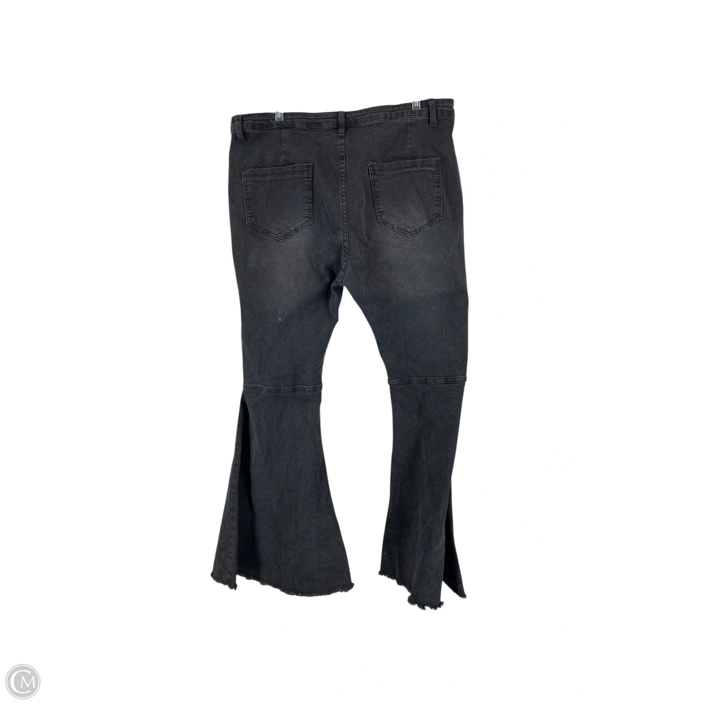 Jeans Flared By Cme In Black Denim, Size: 3x