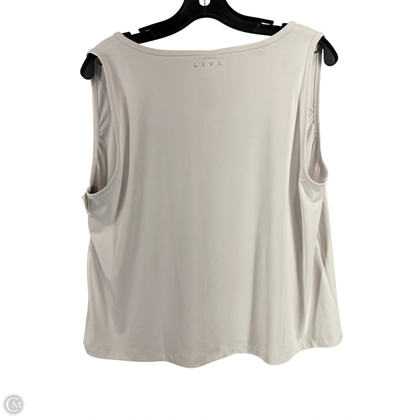 Athletic Tank Top By Livi Active In White, Size: 18