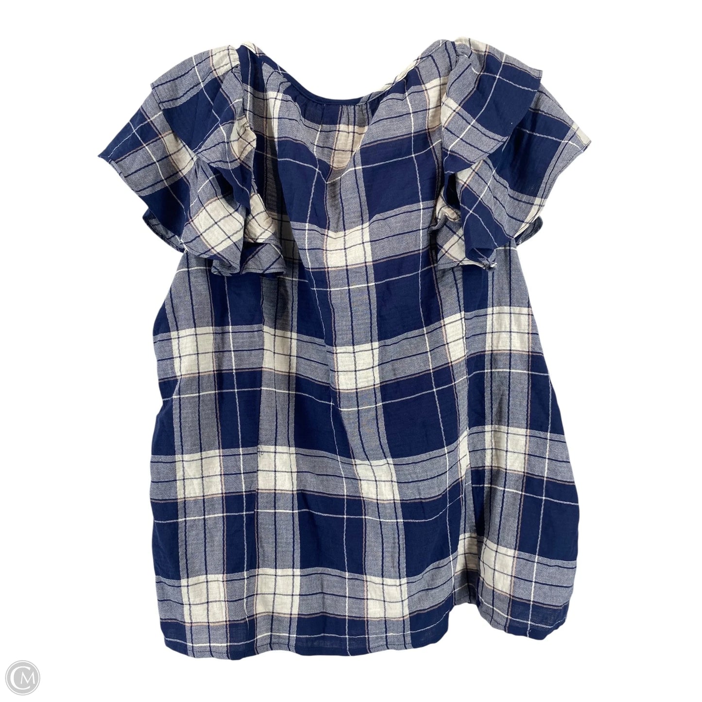 Top Short Sleeve By Torrid In Plaid Pattern, Size: 0