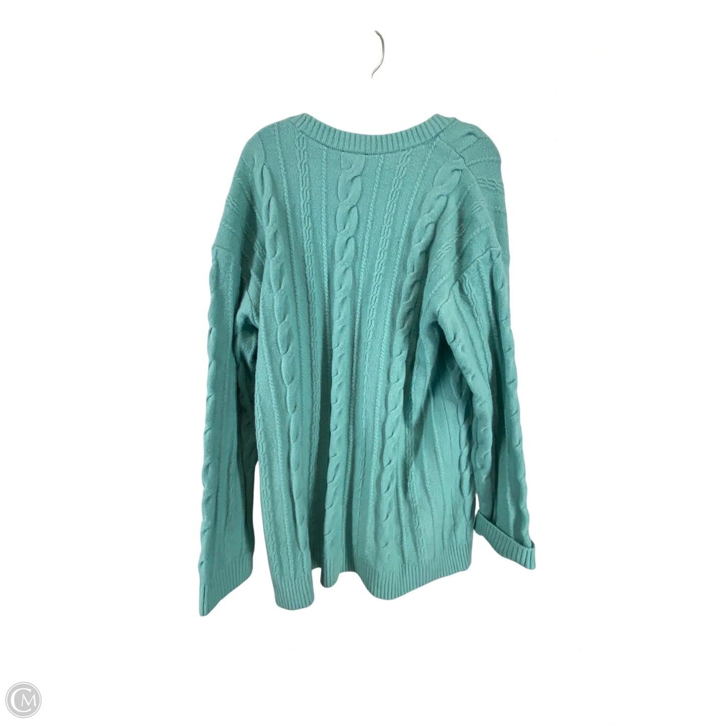 Cardigan By Talbots In Aqua, Size: Xl