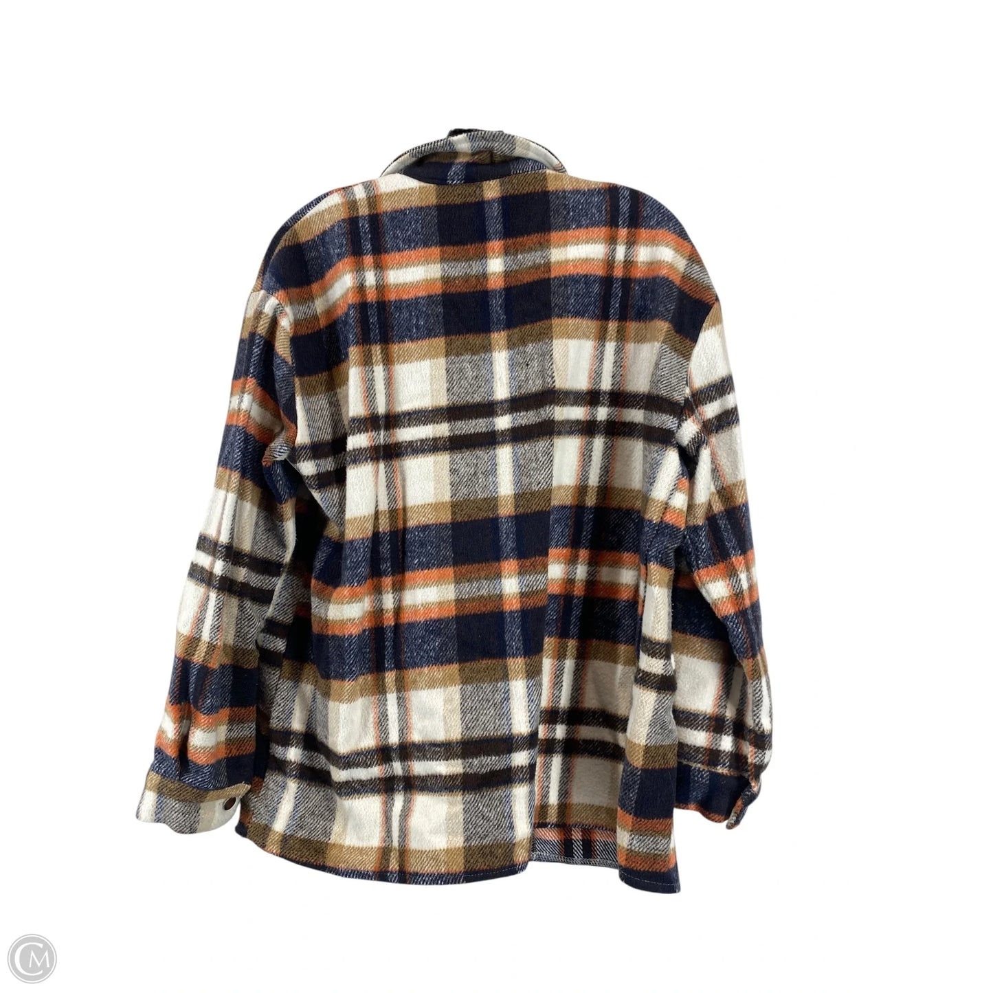 Jacket Shirt By Cme In Plaid Pattern, Size: M
