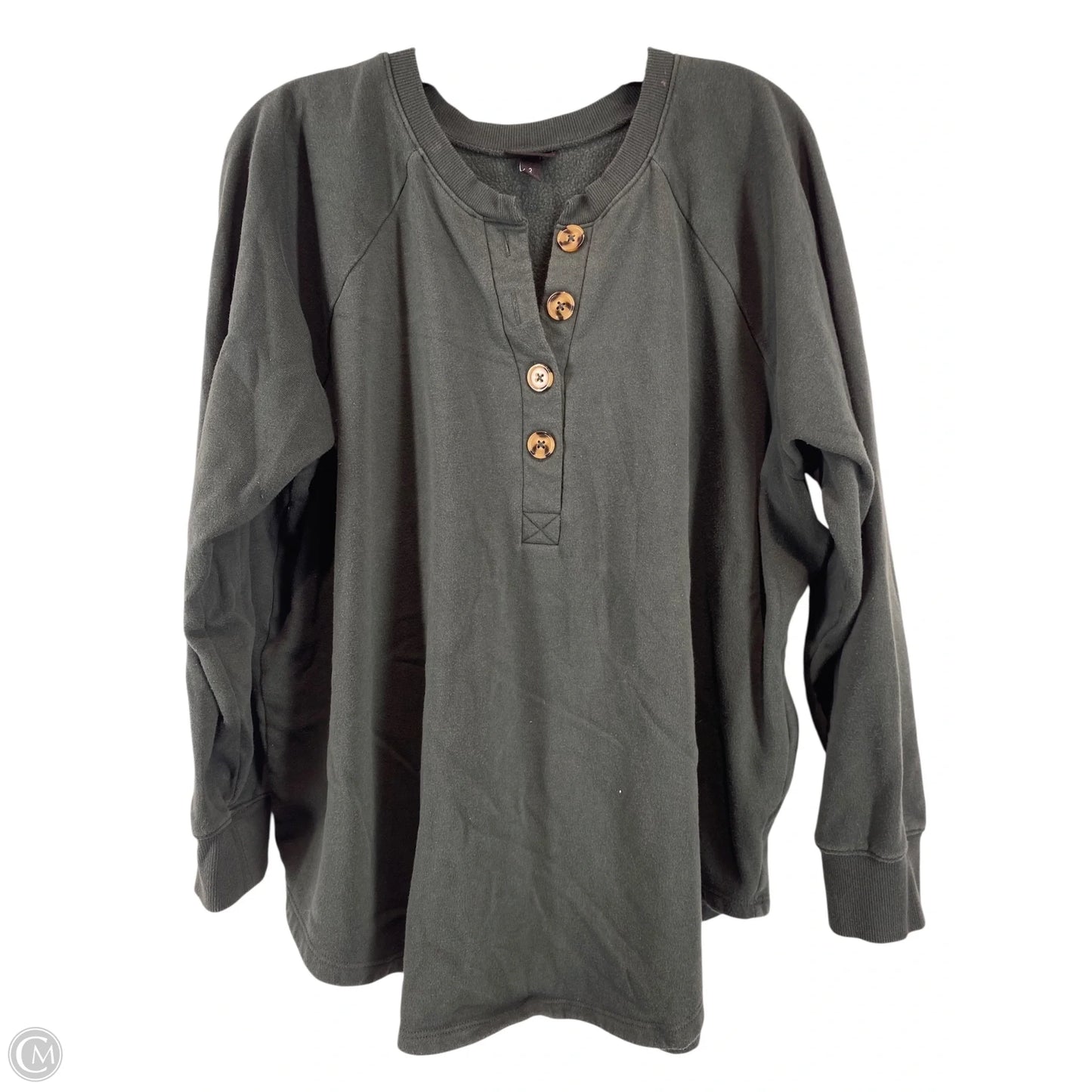 Top Long Sleeve By Torrid In Green, Size: 2x