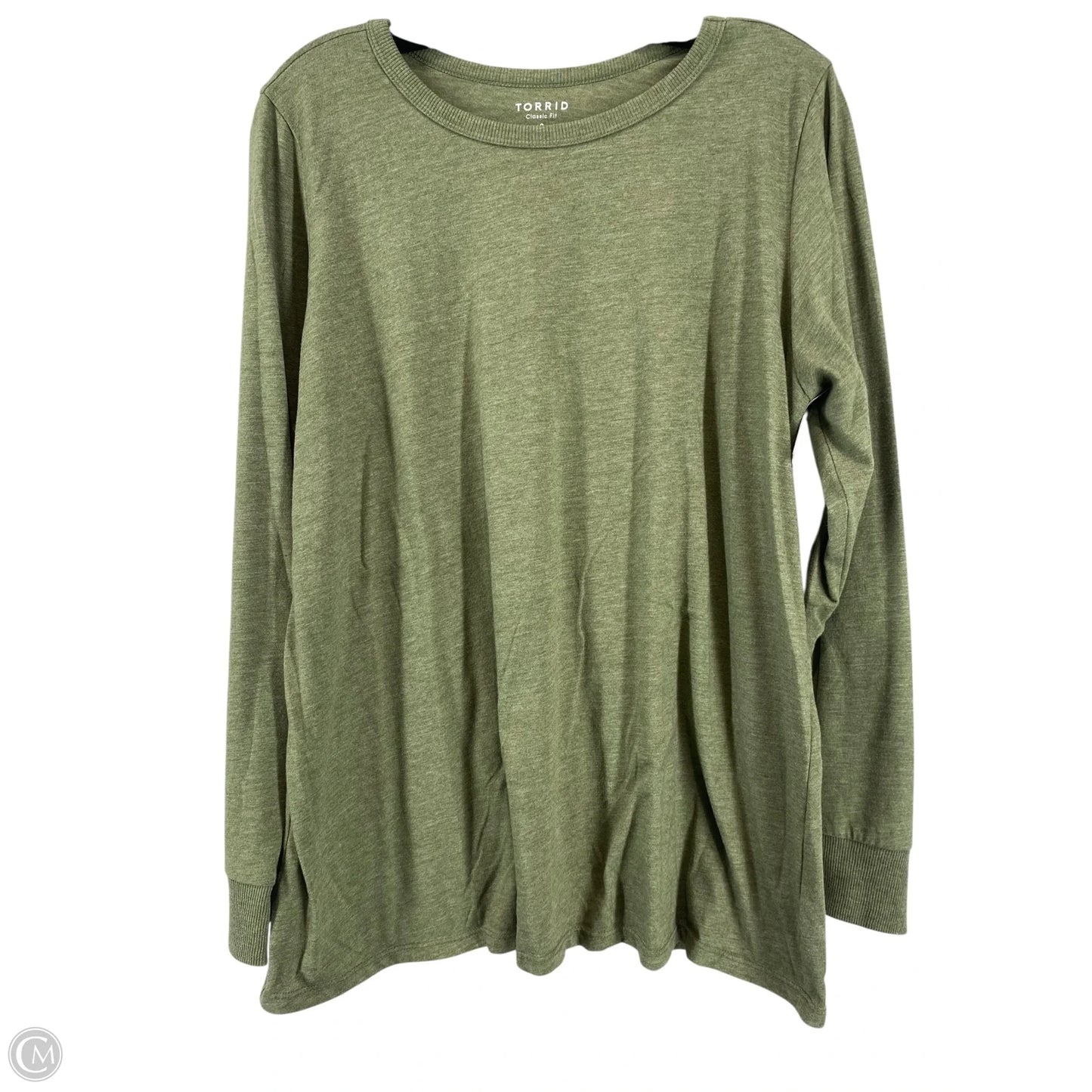 Top Long Sleeve Basic By Torrid In Purple, Size: 2