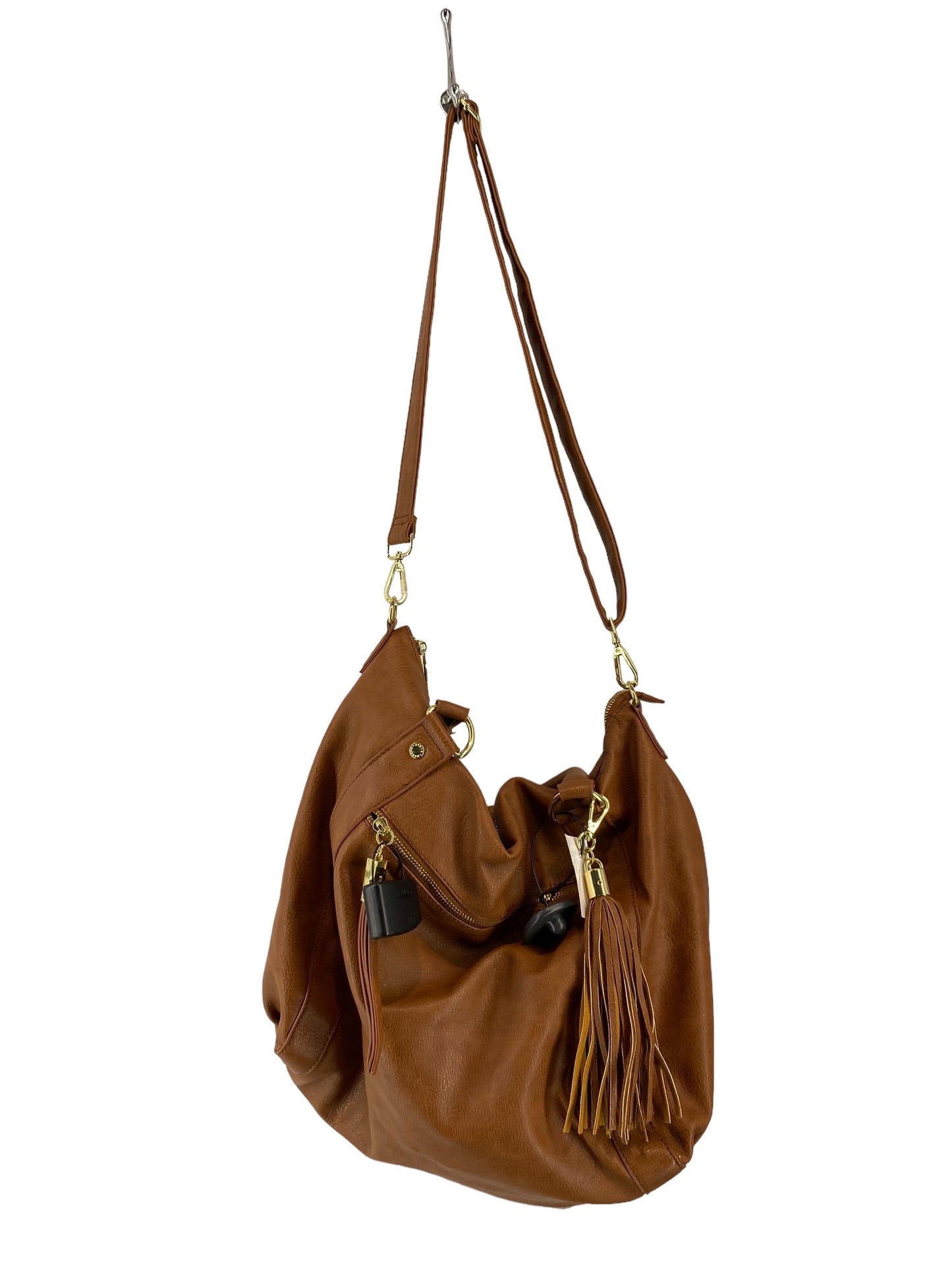 Handbag Leather By Steve Madden Size: Large