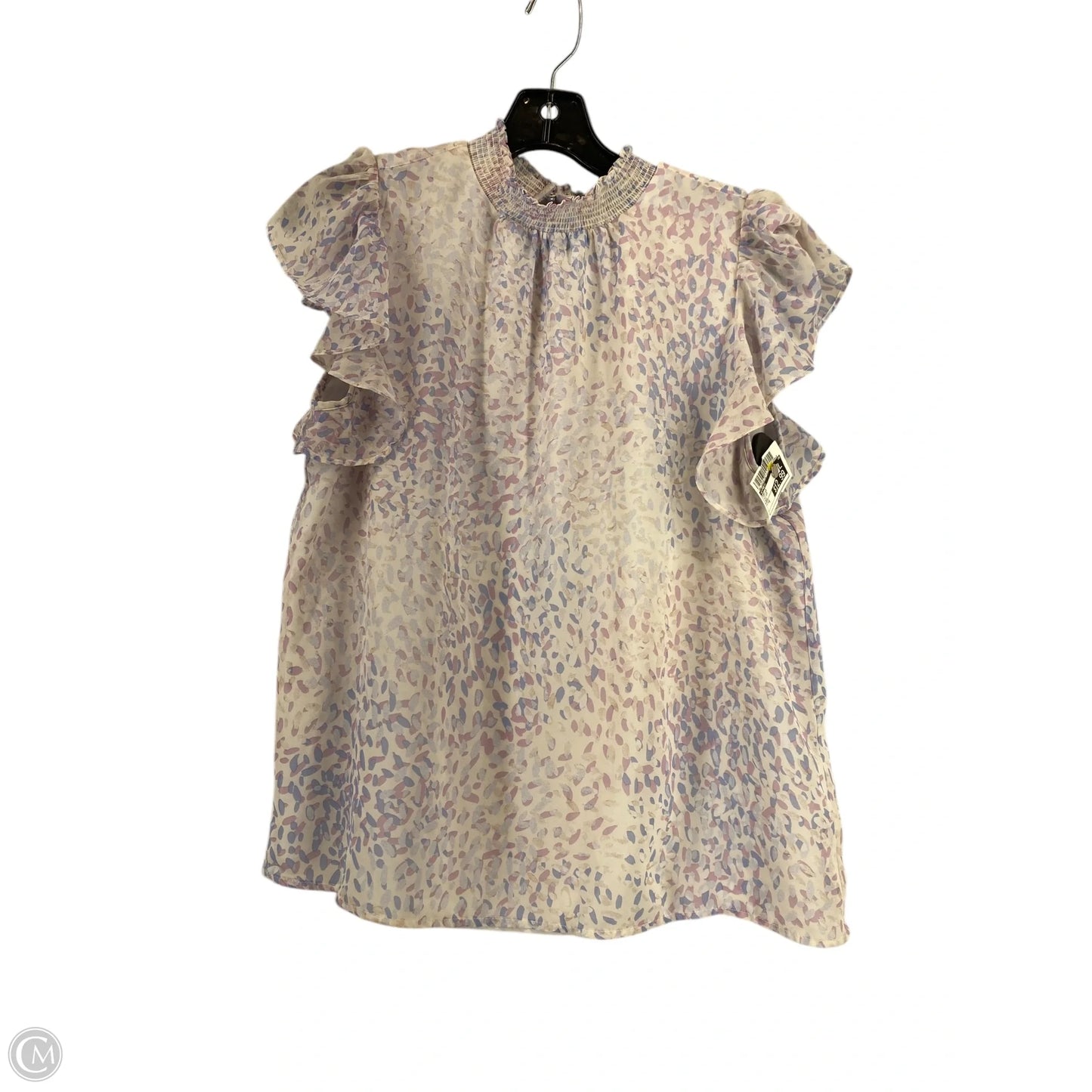 Top Long Sleeve By Express In Silver, Size: S