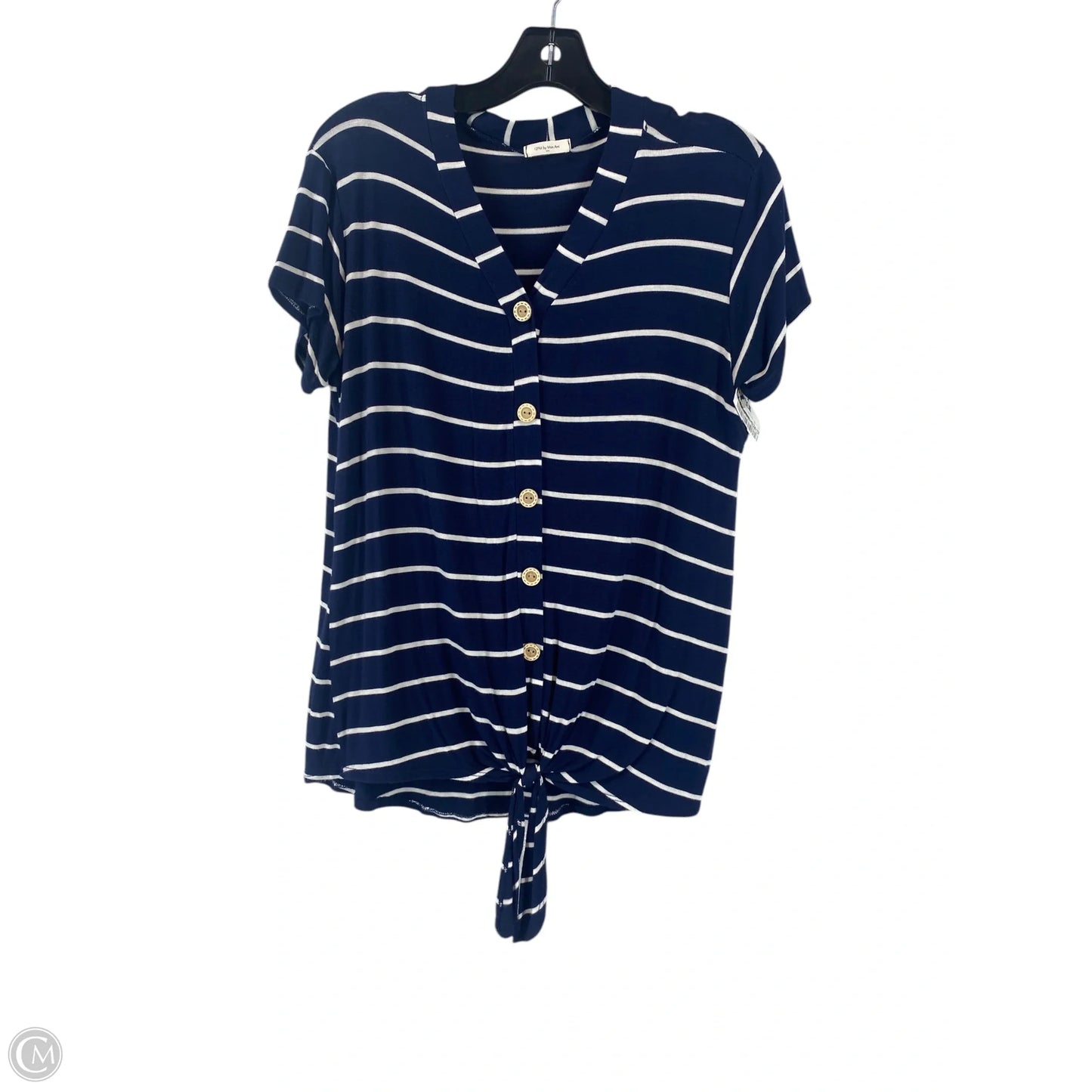 Top Short Sleeve By Mon Ami In Striped Pattern, Size: S