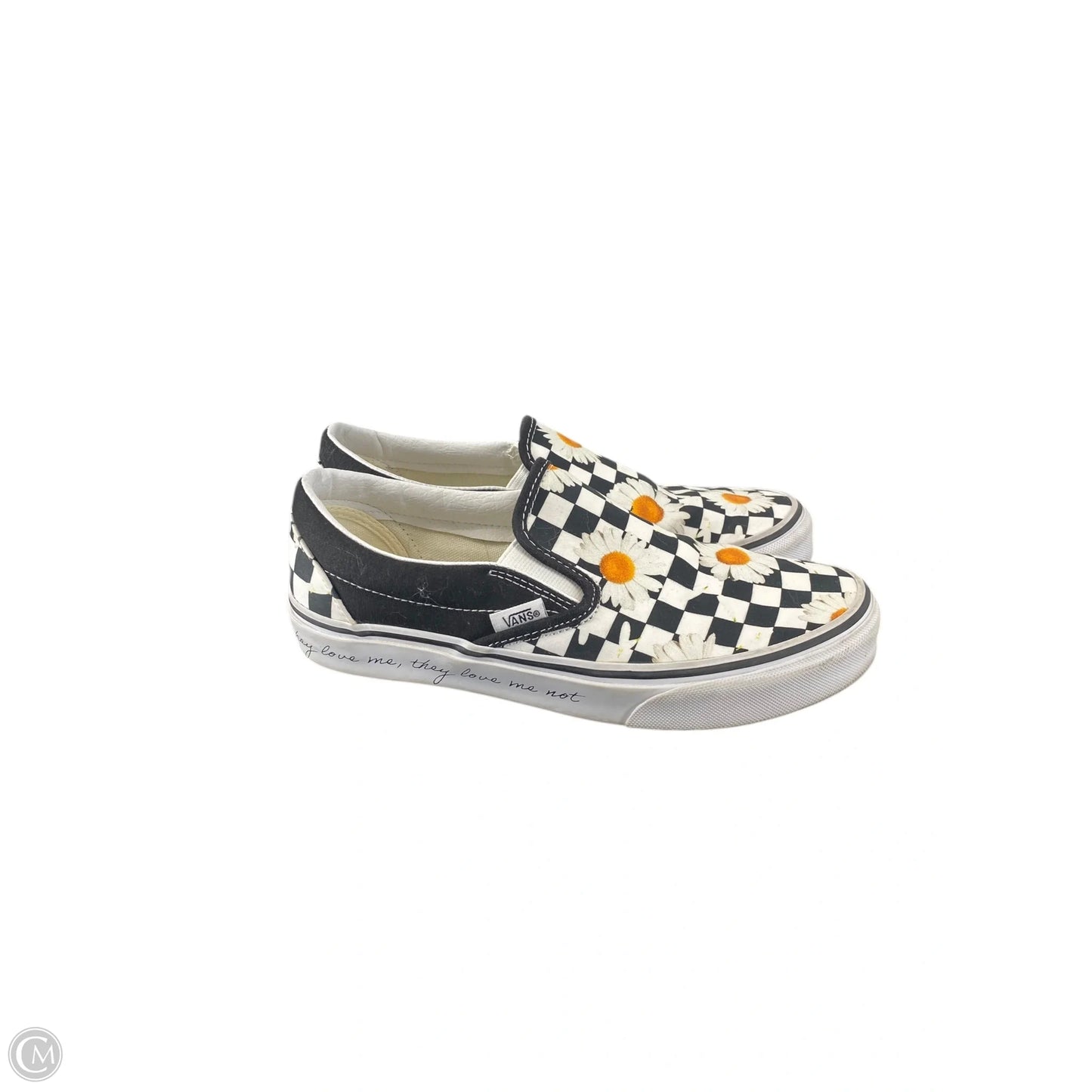 Shoes Flats By Vans In Checkered Pattern, Size: 5.5