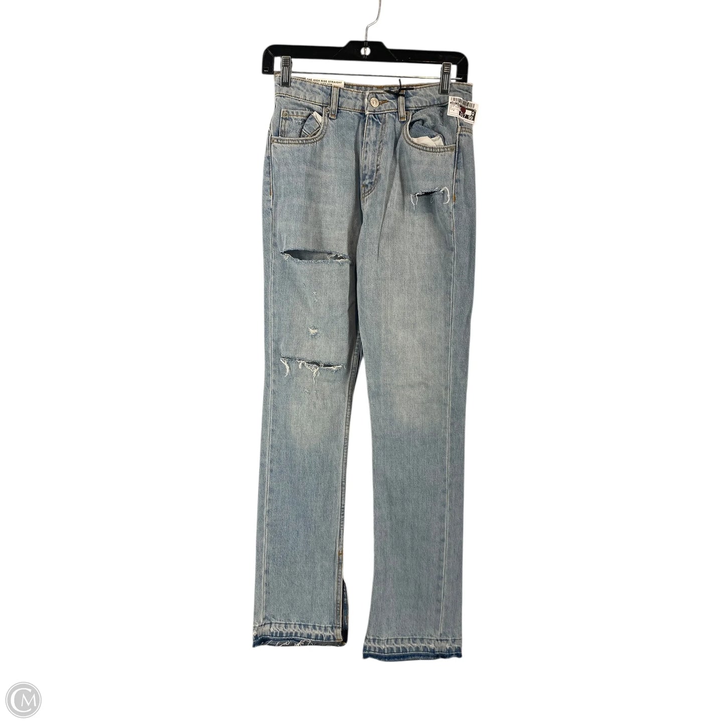 Jeans Straight By Zara Women In Blue Denim, Size: 2
