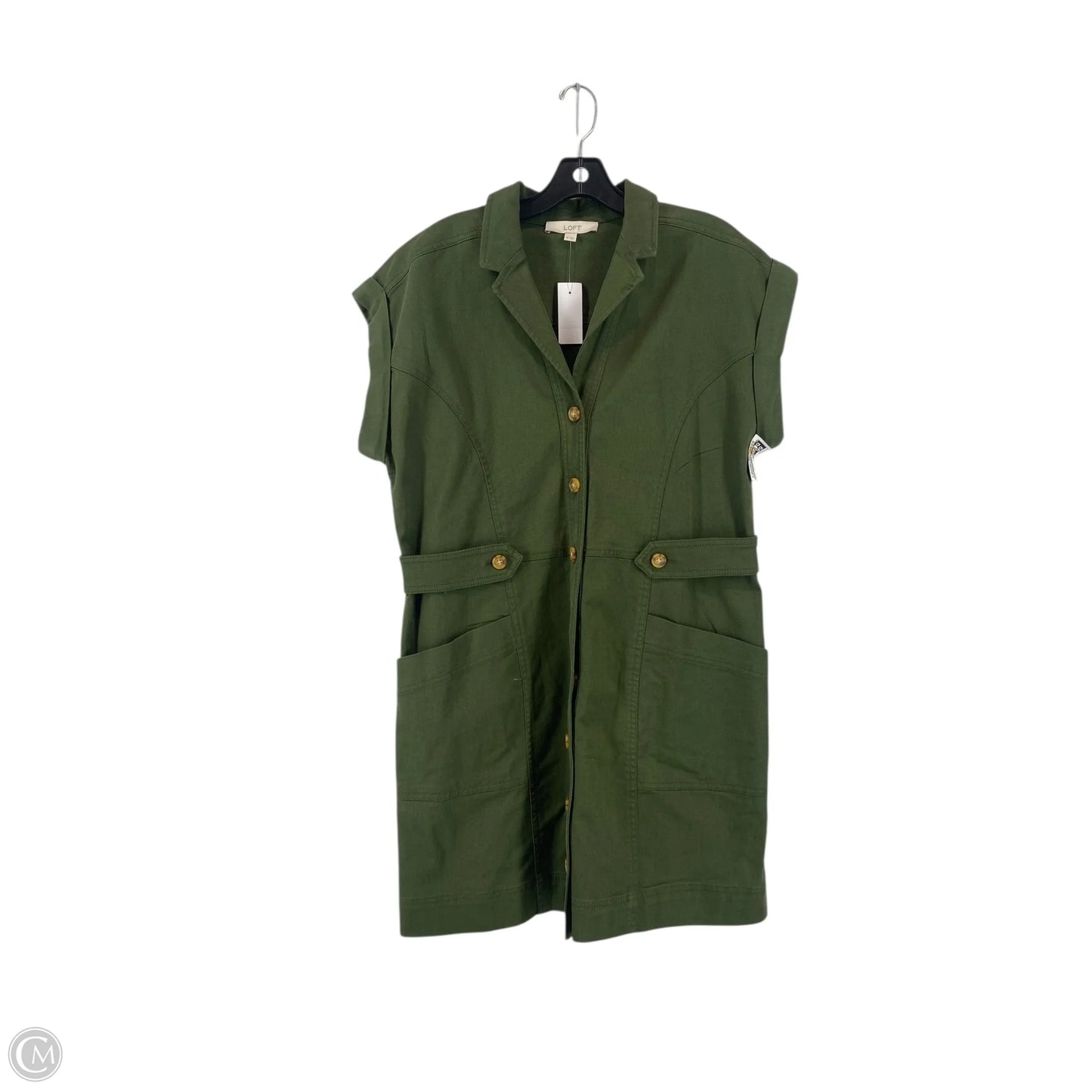 Dress Casual Short By Loft In Green, Size: 12