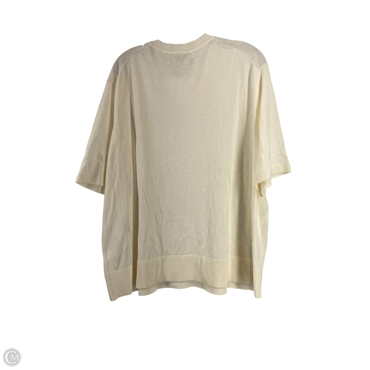 Top Short Sleeve By Banana Republic In Cream, Size: 2x