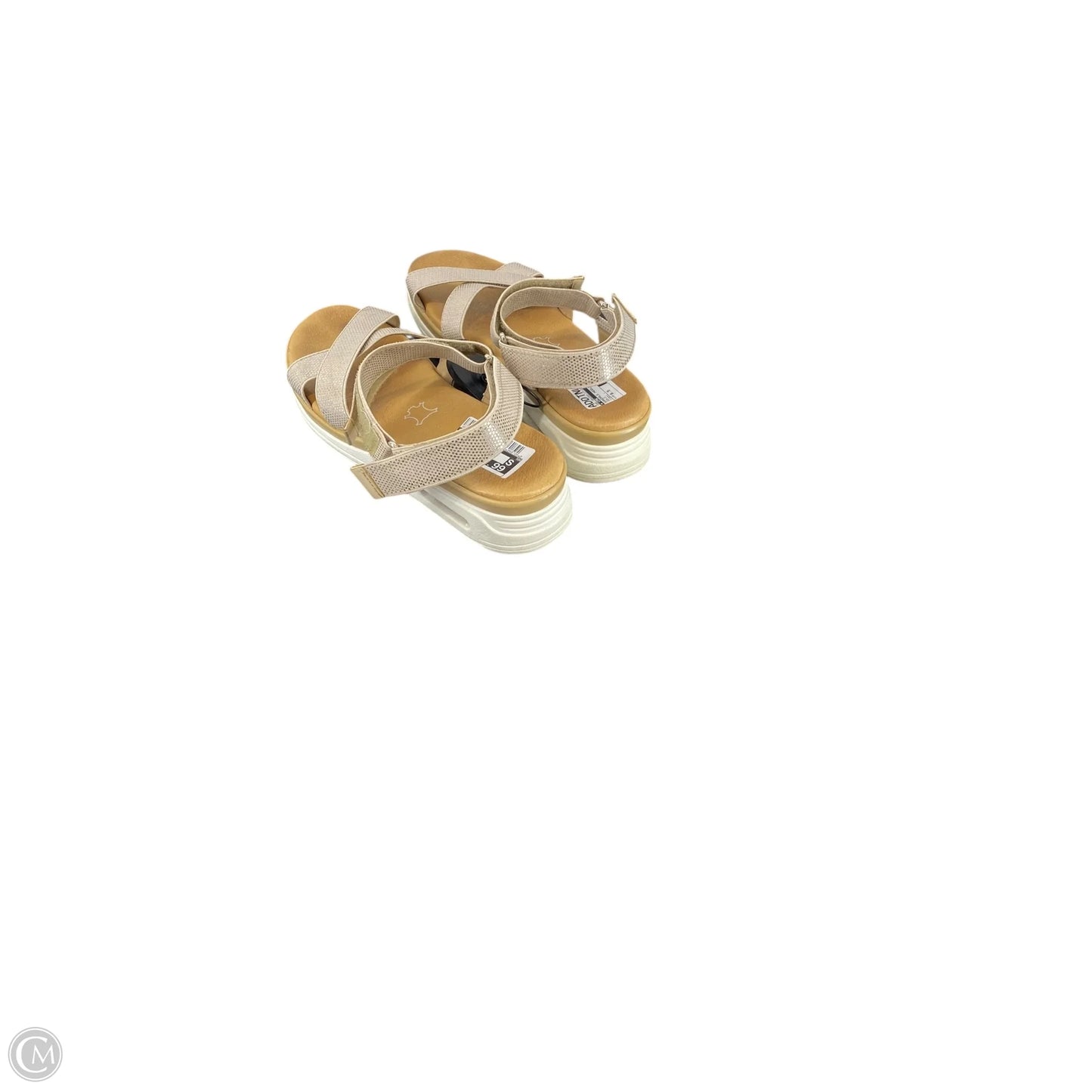 Sandals Heels Wedge By Cme In Gold, Size: 8.5