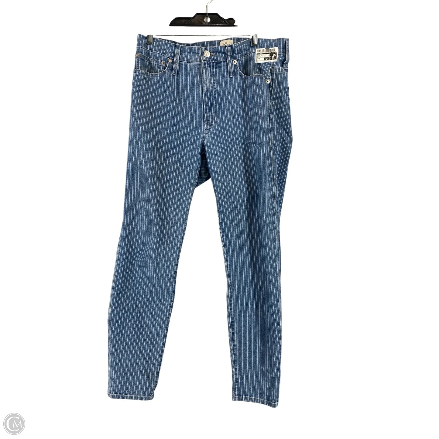 Jeans Straight By J. Crew In Striped Pattern, Size: 8